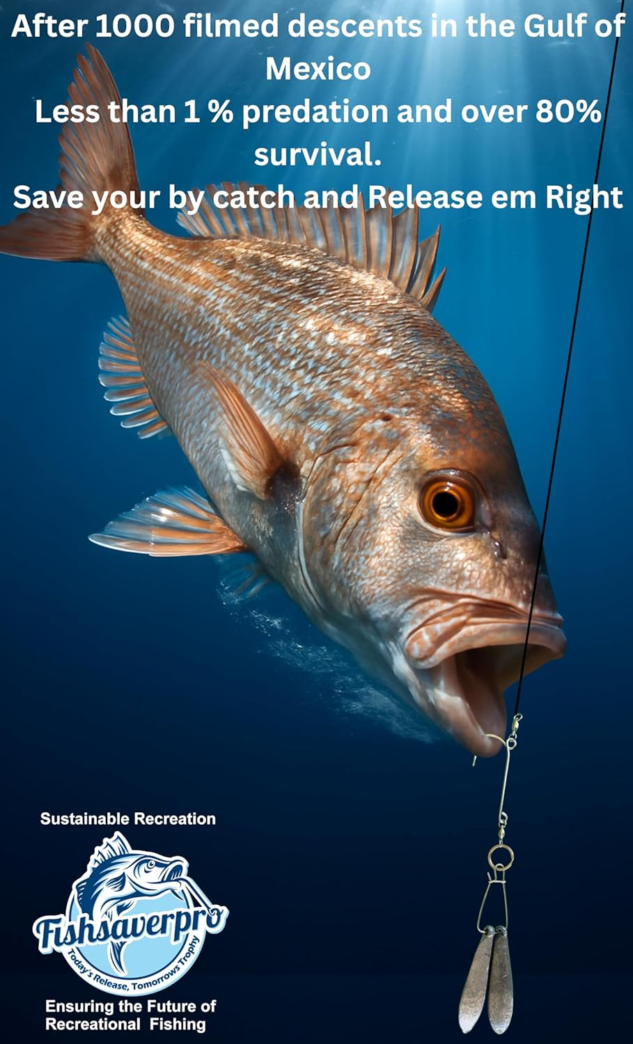 Fishsaverpro Fish Release Weight or Fish Descending Device for Release of Unwanted Fish with Barotrauma in Standard Packaging image number 4