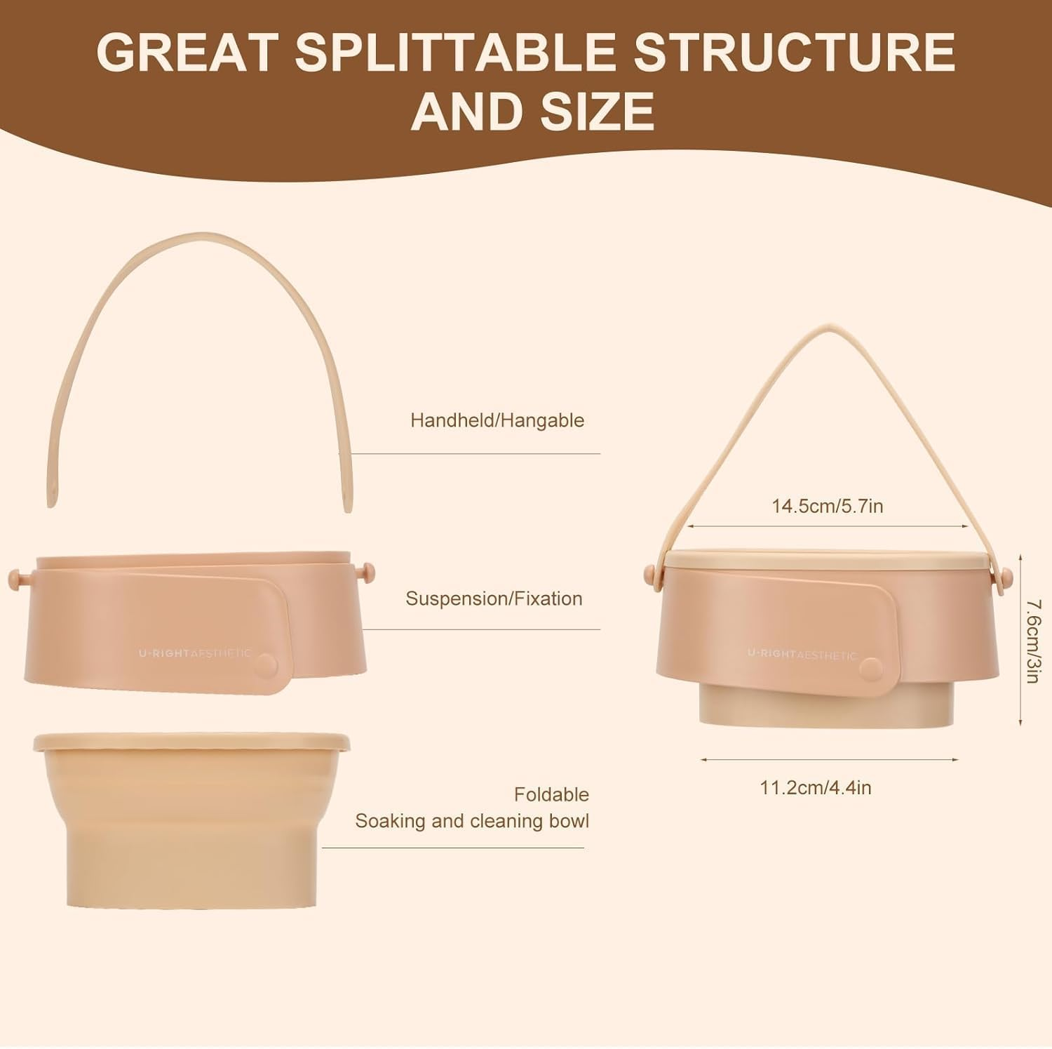 Dannisly Collapsible Makeup Brush Cleaner Mat 3 in 1 Silicone Makeup Brush Cleaner Bowl Cosmetic Brushes Cleaning Tool Organizer for Storage and Air Drying image number 6