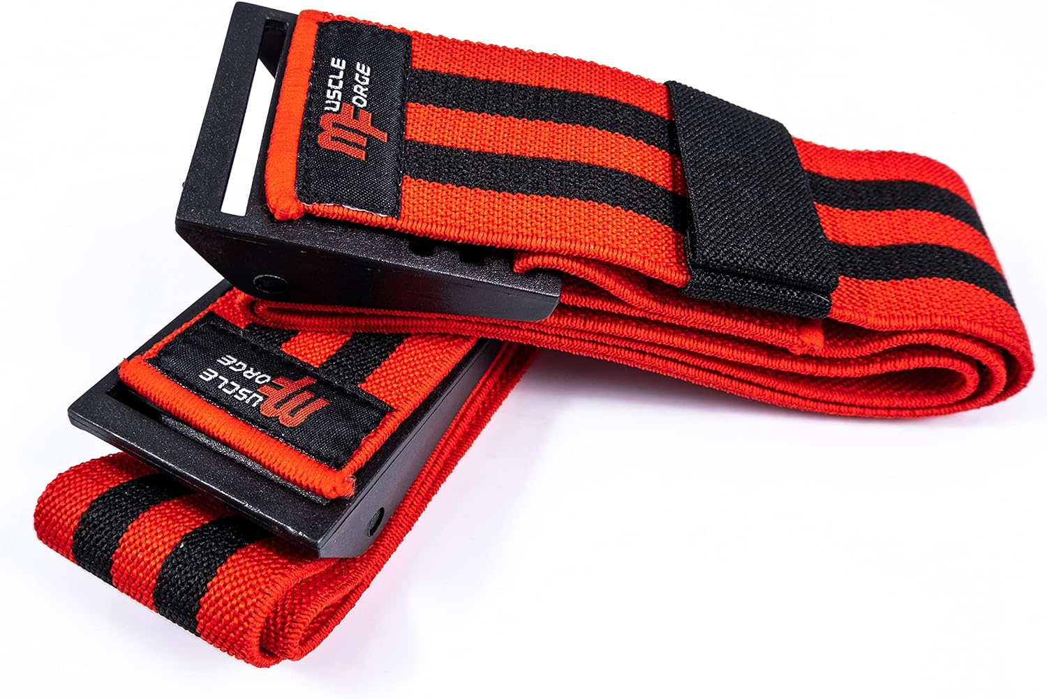 Muscleforge Blood Flow Restriction Bands, 2X Occlusion Bands for Legs, Elastic Bands with Buckle Fasteners for Muscle Building and Pump, BFR Cuffs image number 6