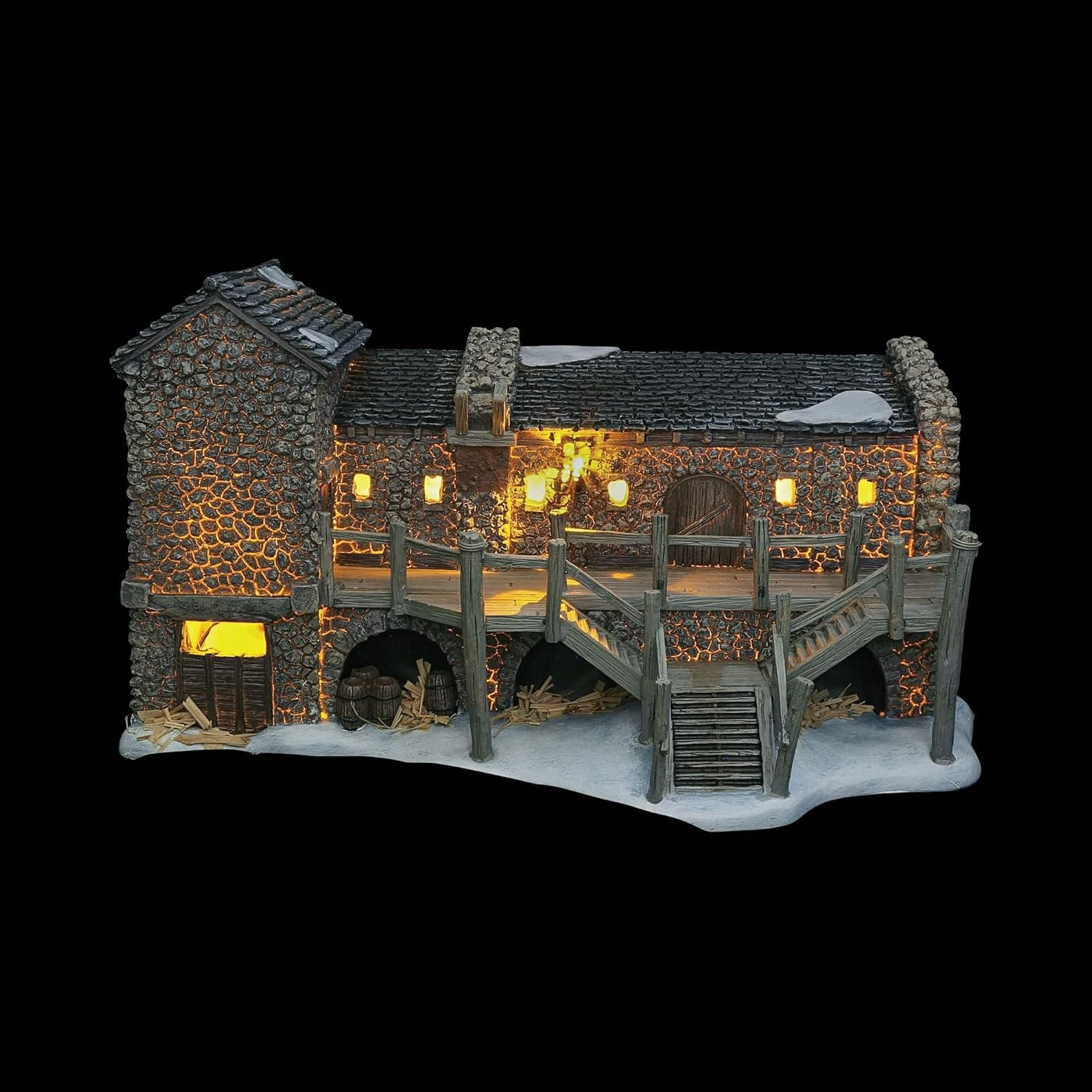 Department 56 Game of Thrones Village Night'S Watch Castle Black Lit Building, 6.61 Inch, Multicolor image number 5