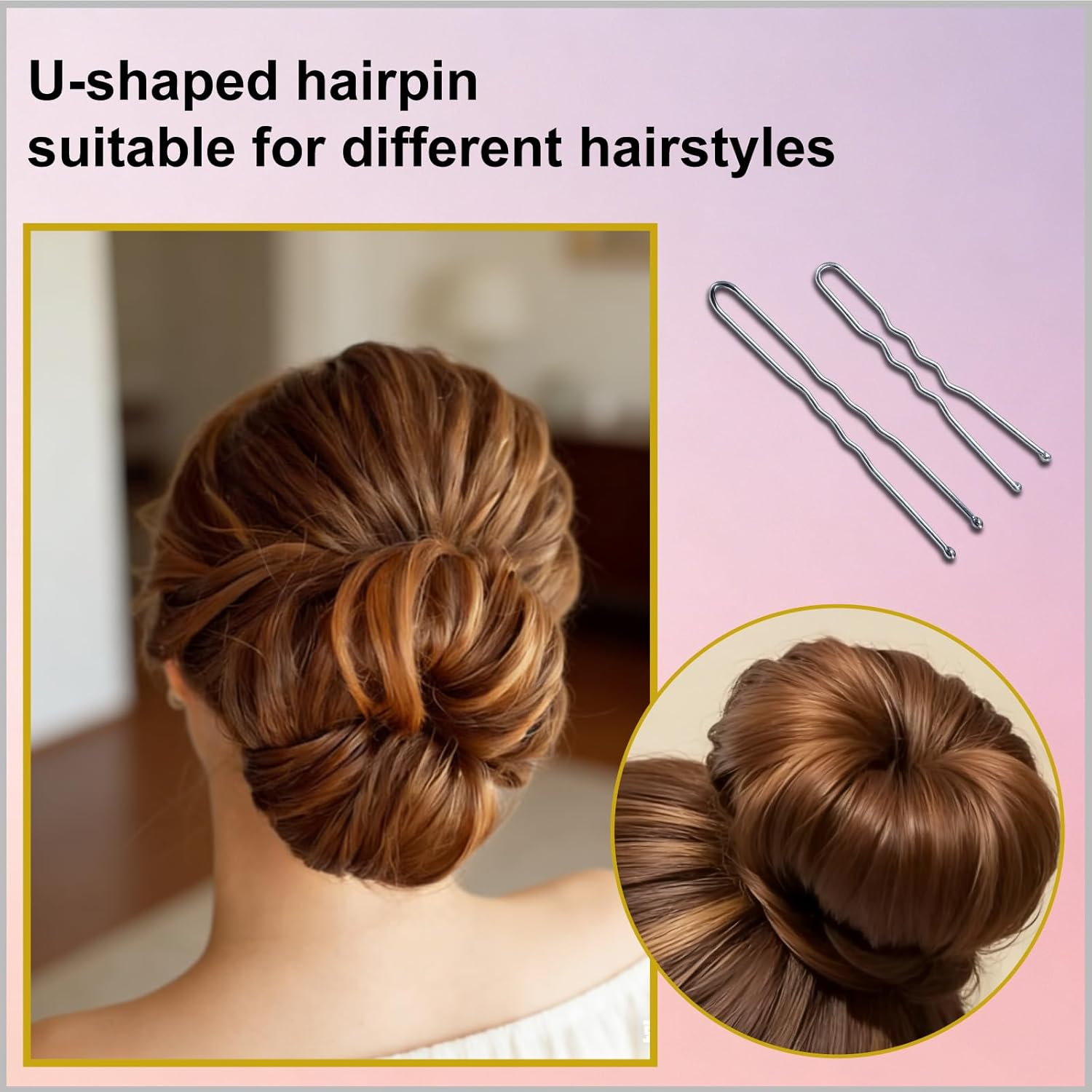 Pack of 200 Hair Pins Bobby Pins Silver Hair Clips Hair Pins for Women Lady Girls Hair Accessories Bun Pins for Hair Accessories with 100 Pieces Invisible Clear Hair Bands (Silver)