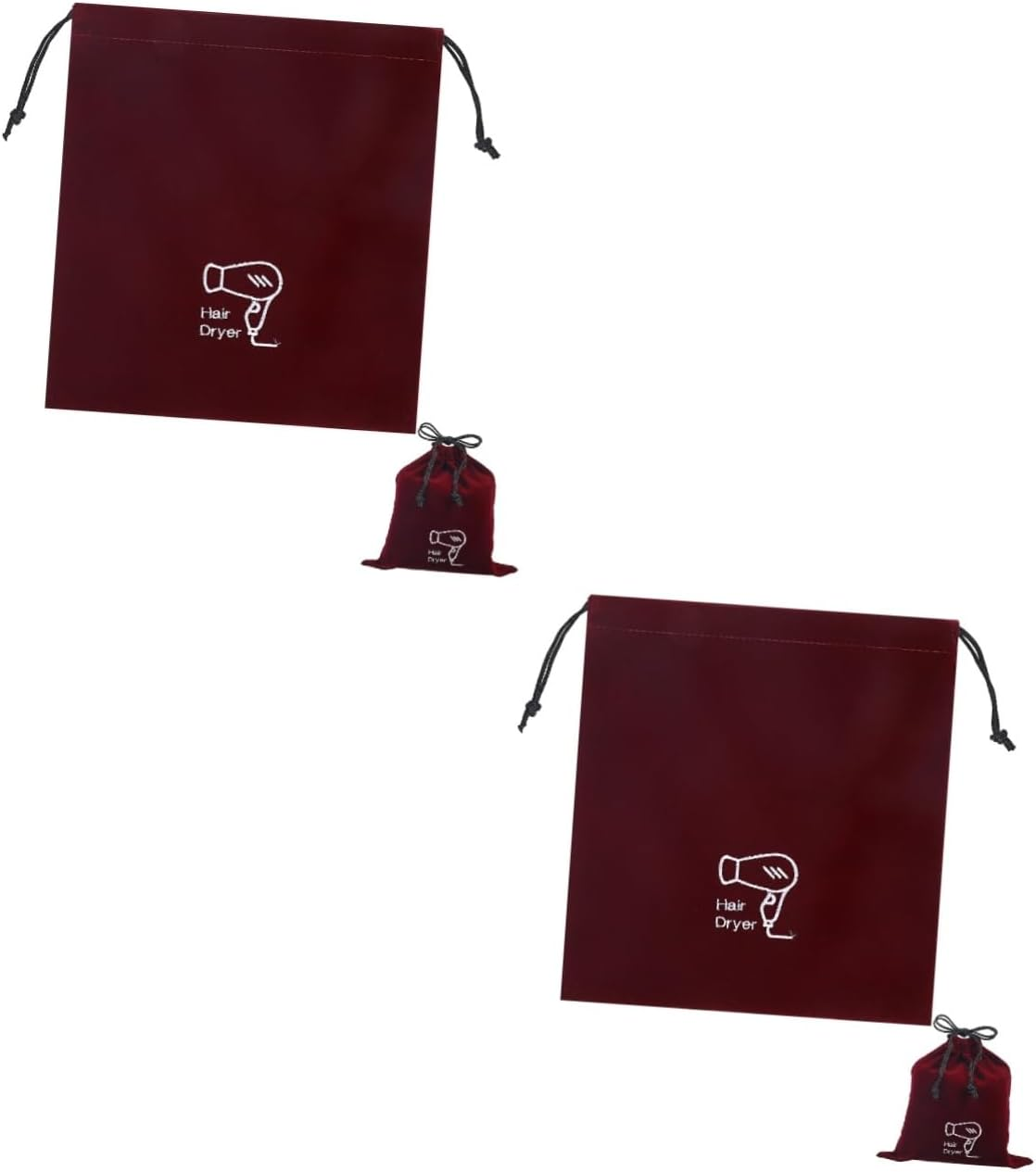 Healeved 5Pcs Hair Dryer Bag Drawstring Blow Dryer Storage Pouch for Home Travel Mesh Design and Organizer Function for Traveling and Organizing Toiletries