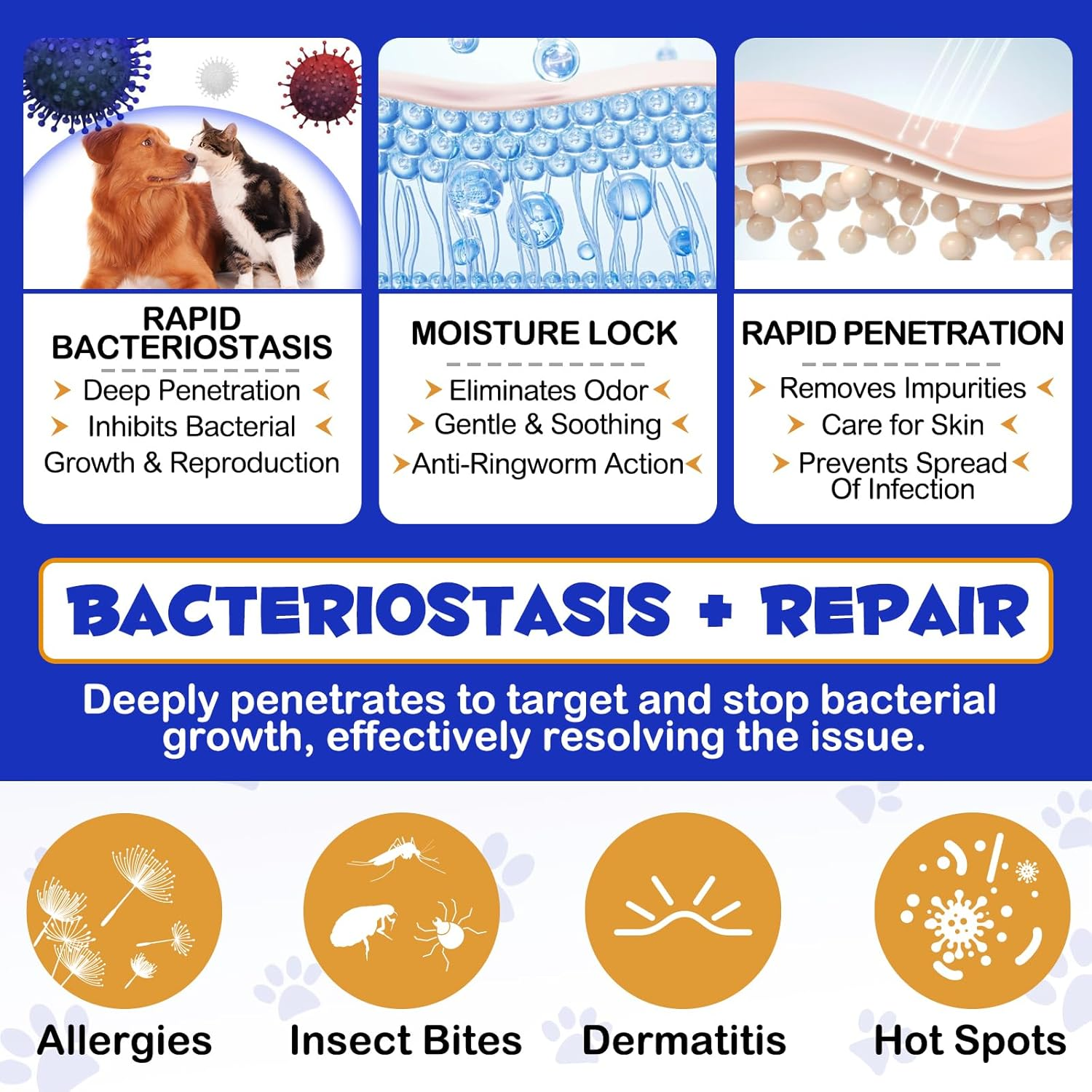 Pet Hydrocortisone Spray for Dogs & Cats 120Ml | Natural Relief for Hot Spots, Rashes & Skin Irritations | Reduces Inflammation & Soothes Itchy Skin image number 1