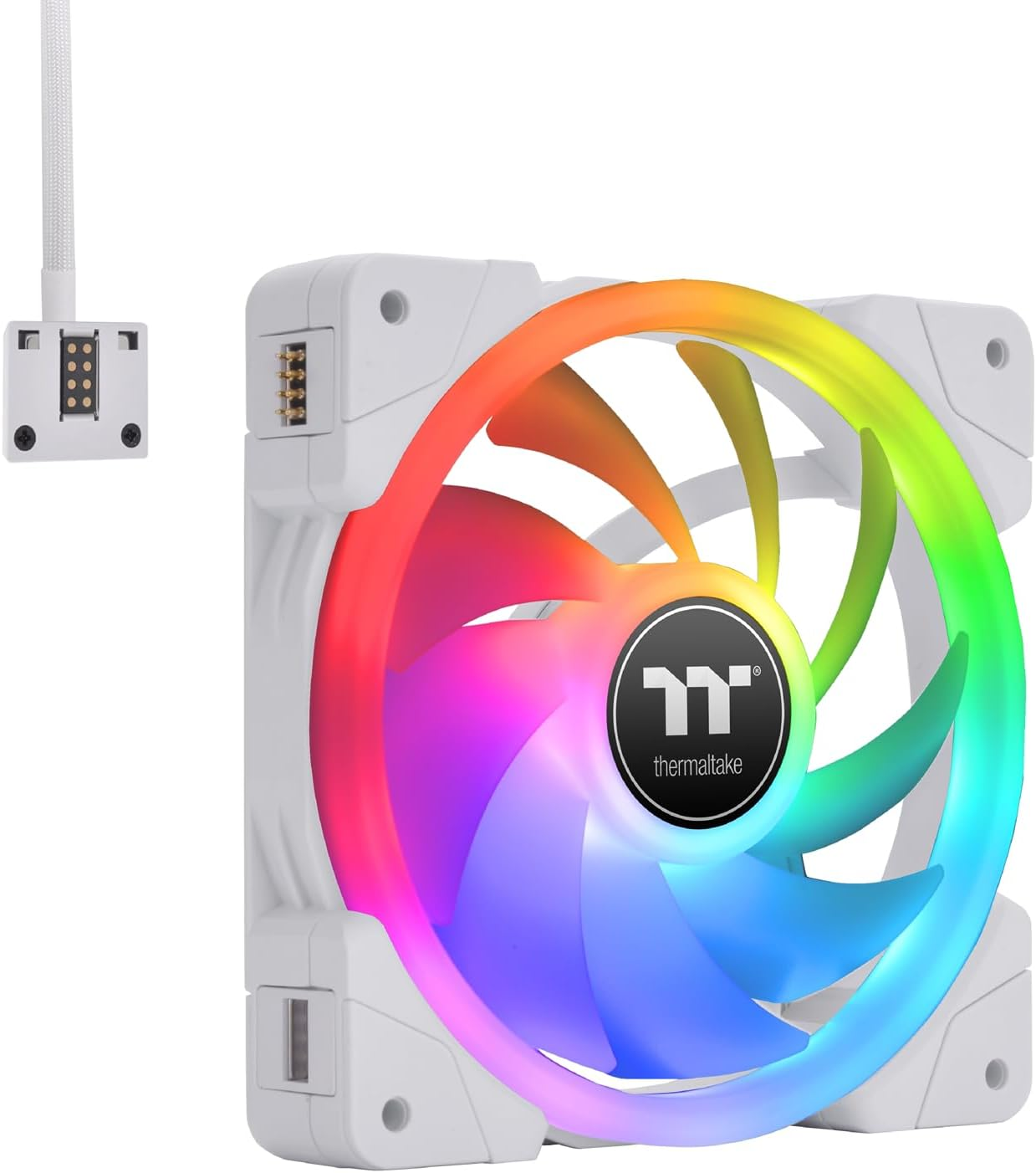Thermaltake SWAFAN EX12 ARGB Magnetic Quick Connect PWM Cooling Fan (Up to 2000RPM) White Edition - 3 Fan Pack