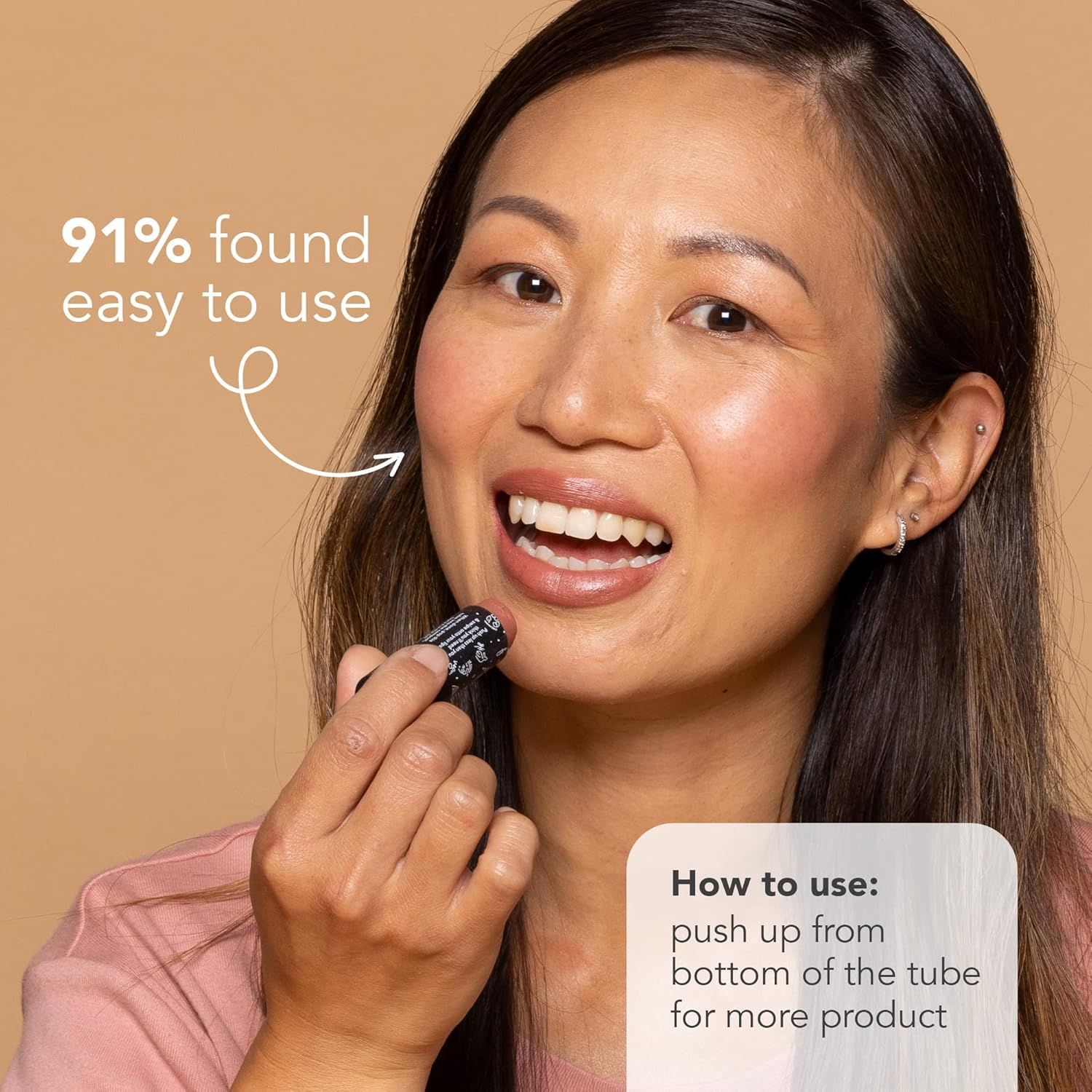 Snapdragon Rosy Mauve Lipstick - 8G - Ethique - Mallow image number 4