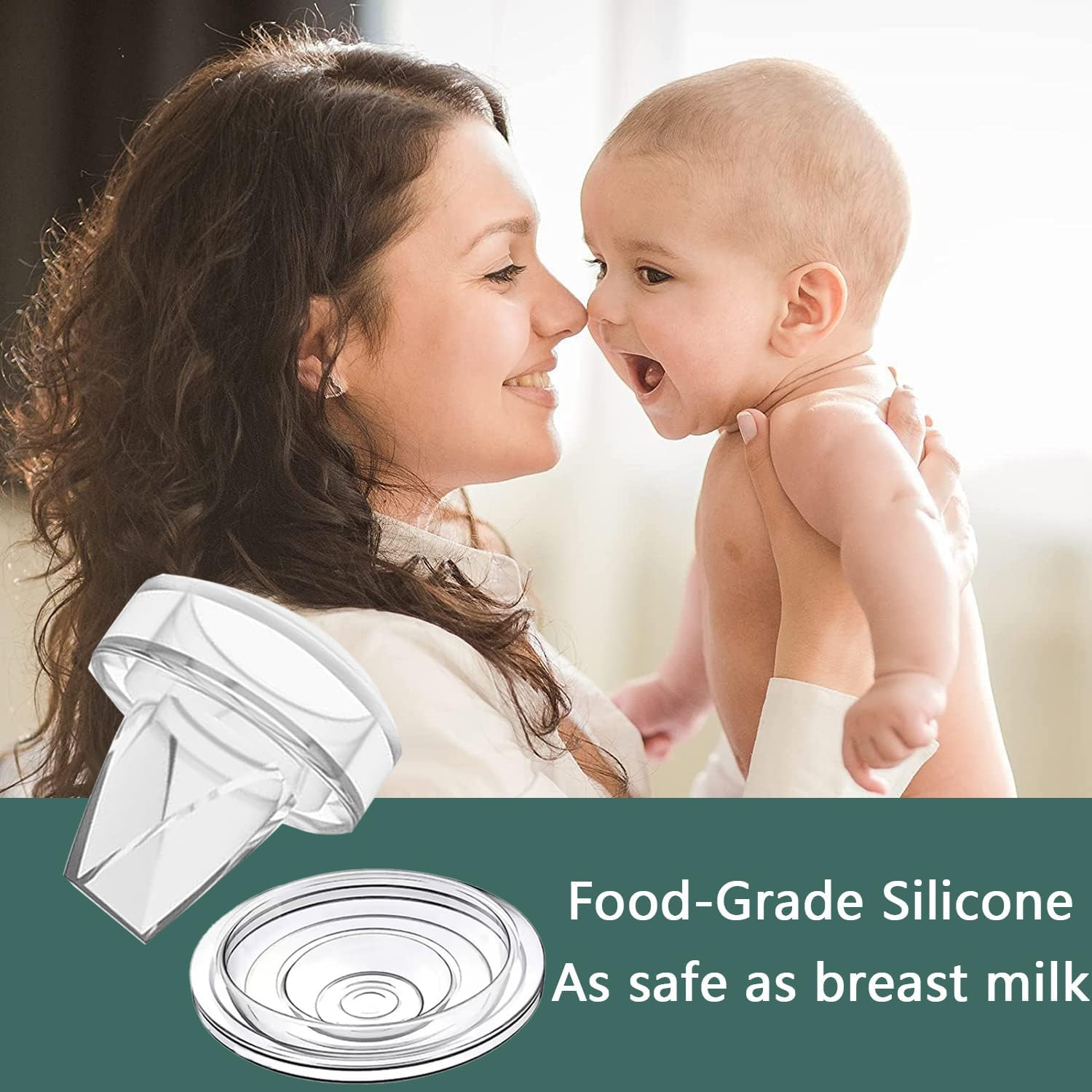 4 Pack Silicone Duckbill Valve and 2Pack Silicone Diaphragm, Compatible with Momcozy/Tsrete/Hauture/Padram/Loveoflive/Omfmf / S9 Pro/S10/S12 Parts Replace Wearable Breast Pump Parts Replace image number 5