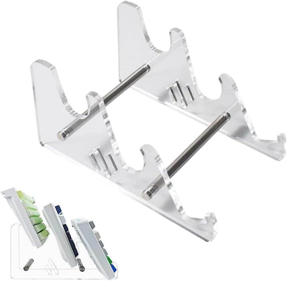 Keyboard Display Stand Holder Mechanical Computer Keyboard Stand Shelf for Desk Transparent Acrylic Stand Keyboards Storage Holder Tray for Computer Tablet Picture Frame image number 5