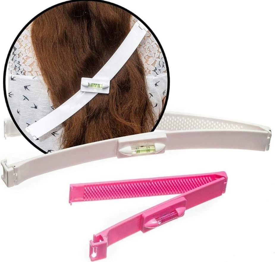 VJSSUJK 2-Piece Haircut Stencil Kit with Non-Slip Clips - Precision Bangs & Layers Templates for DIY Home/Salon Hairdressing Tools image number 2