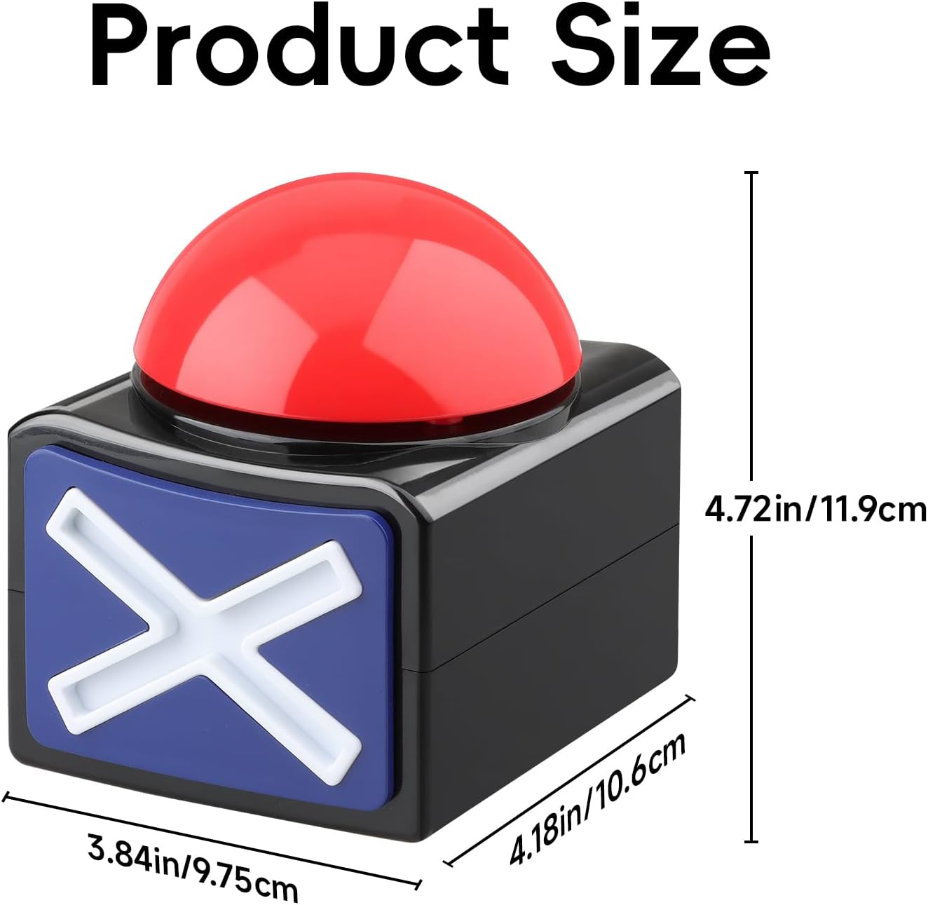 2Pcs Game Answer Buzzer Alarm Button Box with Sound Light Party Contest Prop Toy, Trivia Quiz Got Talent Buzzer for Kids Adult image number 6