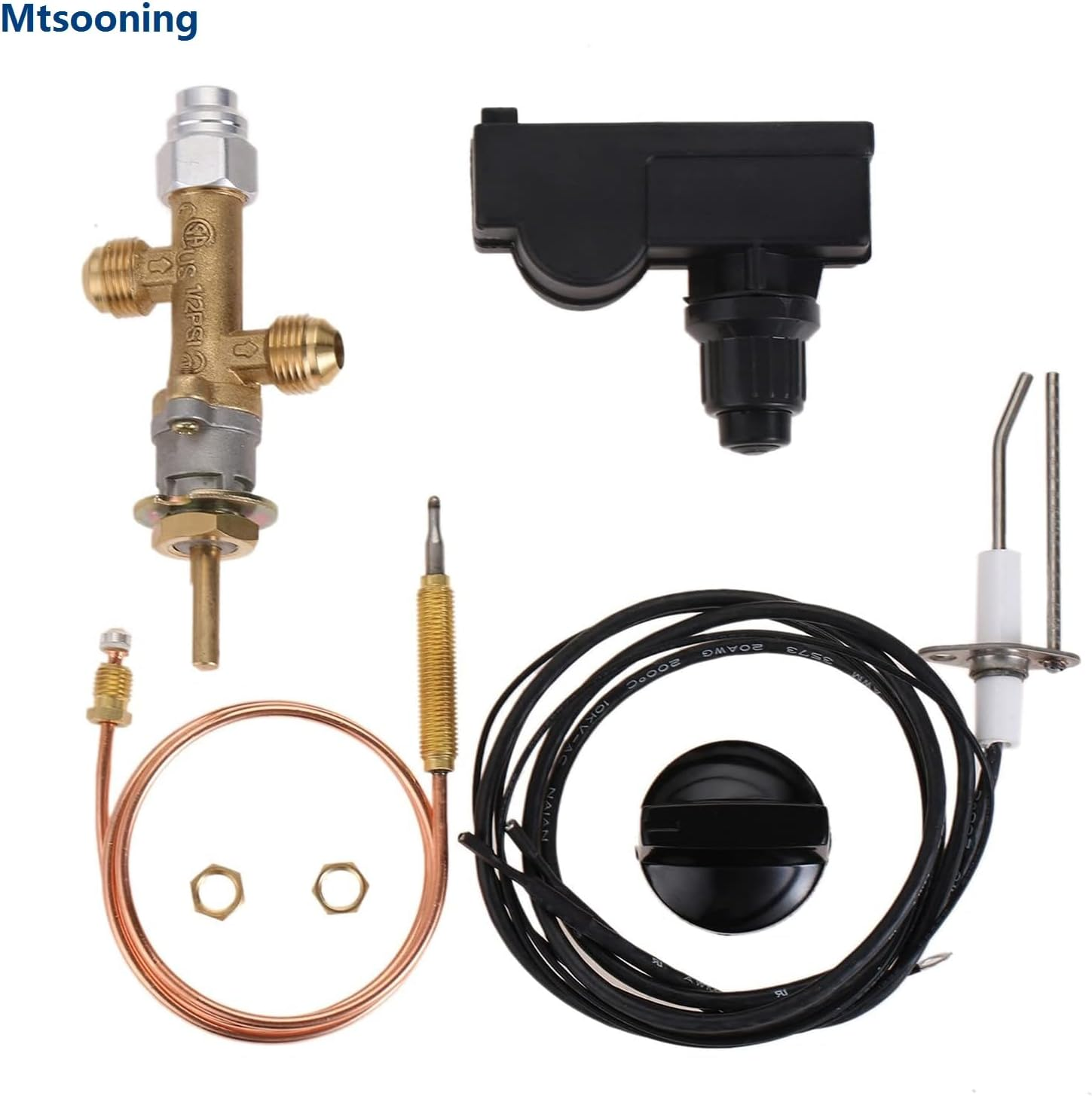 Mtsooning Low Pressure LPG Propane Gas Fireplace Fire Pit Flame Failure Safety Control Valve Kit with Igniter Assembly Fire Pit Igniter, Push Button Ignition Kit for Gas Grill, Heater, Fire Pit image number 6