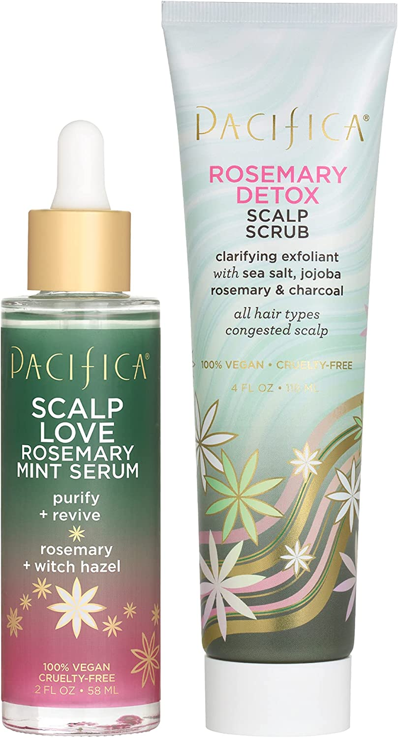 Pacifica Beauty | Scalp Love Rosemary Mint Serum + Rosemary Detox Scalp Scrub | Gently Exfoliates and Remove Product Buildup | Purify and Revive Your Scalp | 100% Vegan and Cruelty Free image number 2