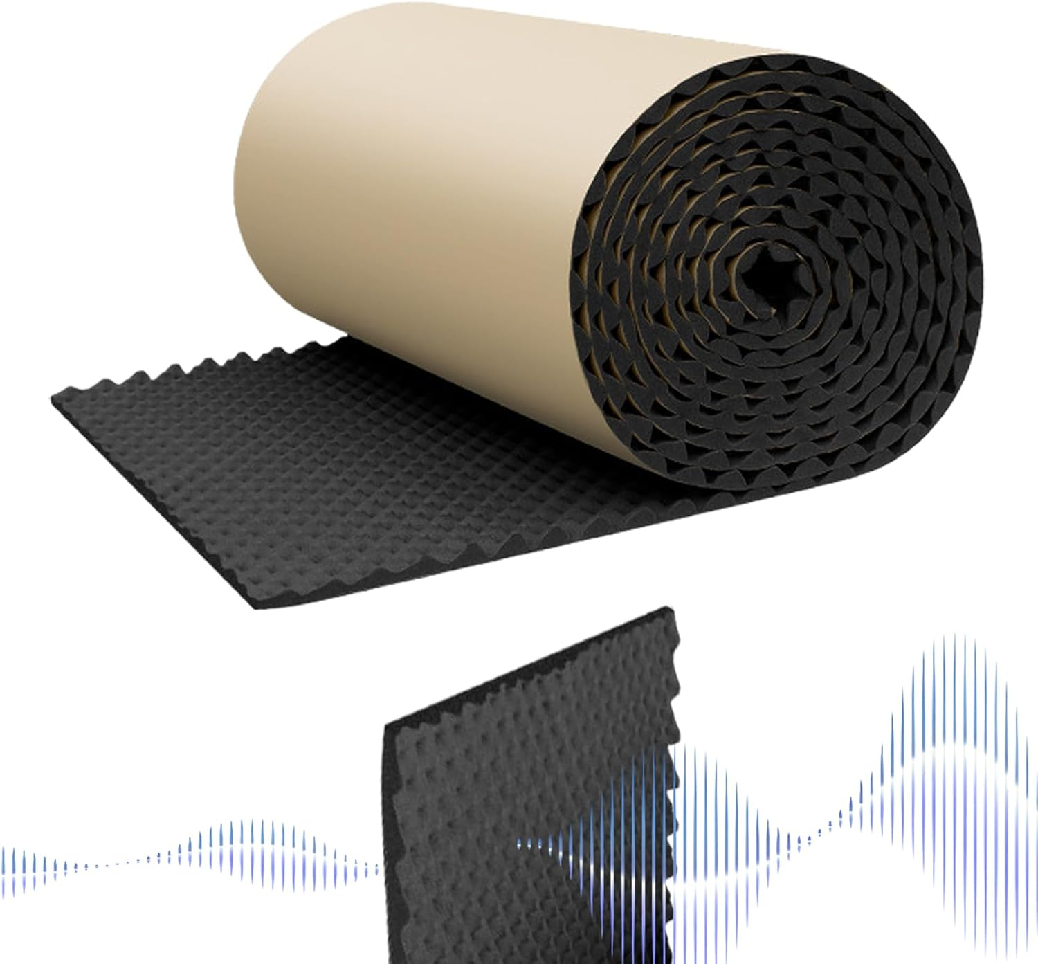 Sound Proofing Panels for Walls, Acoustic Panels Sound Pads, Fire Resistant Acoustic Insulation, Self-Adhesive Sound Barrier, Car Studio Soundproofing Material image number 6