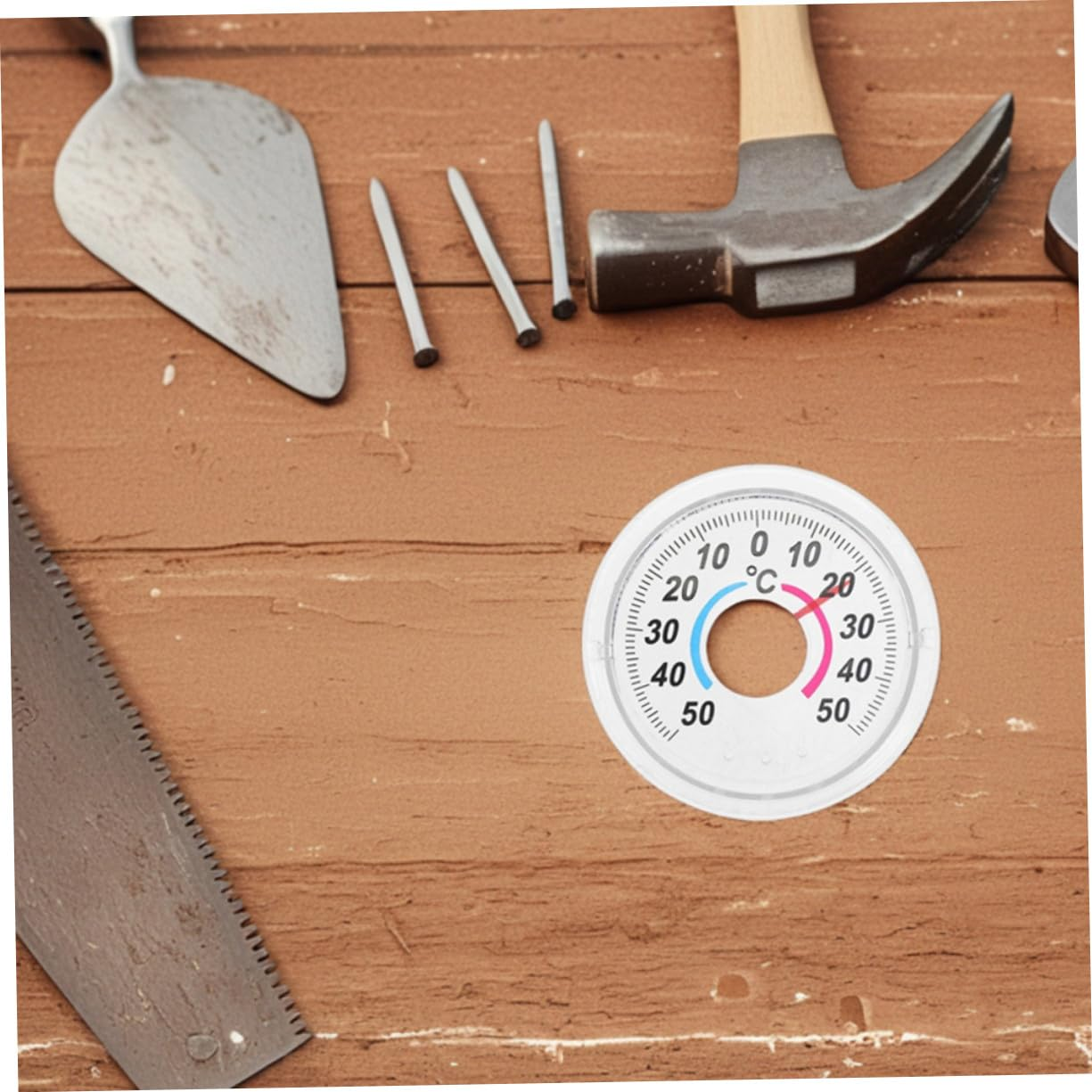 Indoor Window Thermometer Analog Gauge for Doors and Windows Plastic Construction with Accurate Temperature Reading Wall Mounted Temperature Measuring Tool for Indoor Use image number 3