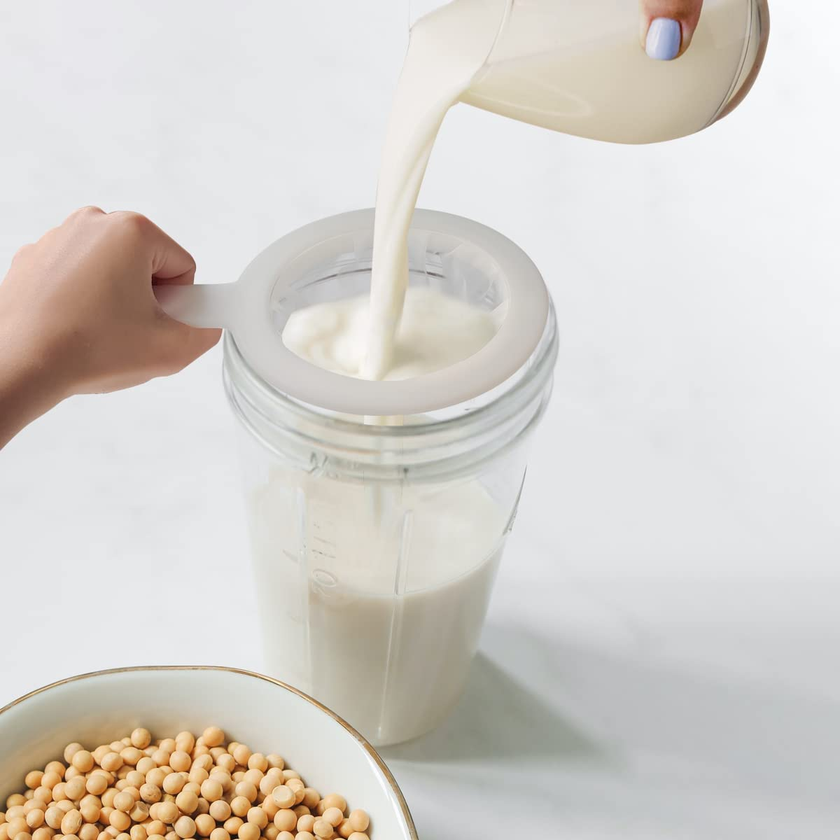 200 Mesh Food Filter Strainer, Reusable Fine Mesh Strainer, Nylon Mesh Sieve Plastic Food Strainer with Handle, Ideal for Filtering Coffee, Juice, Oils, Soy Milk image number 1