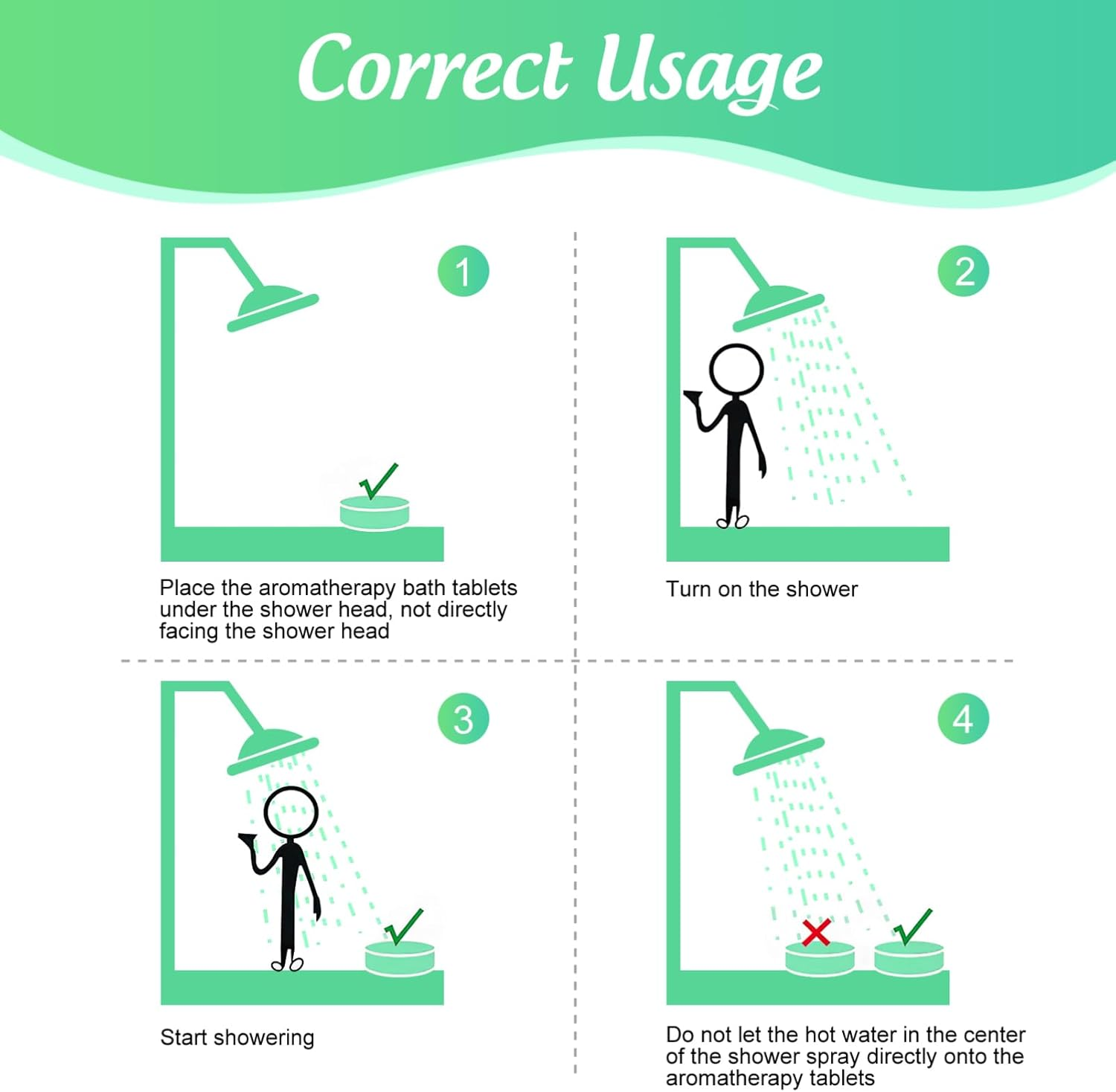 Gogogmee 8Pcs Natural Bath Tablet Essential Oil Aromatherapy Tablets Hotel Quality Bath Salts Relaxing Shower Steamer