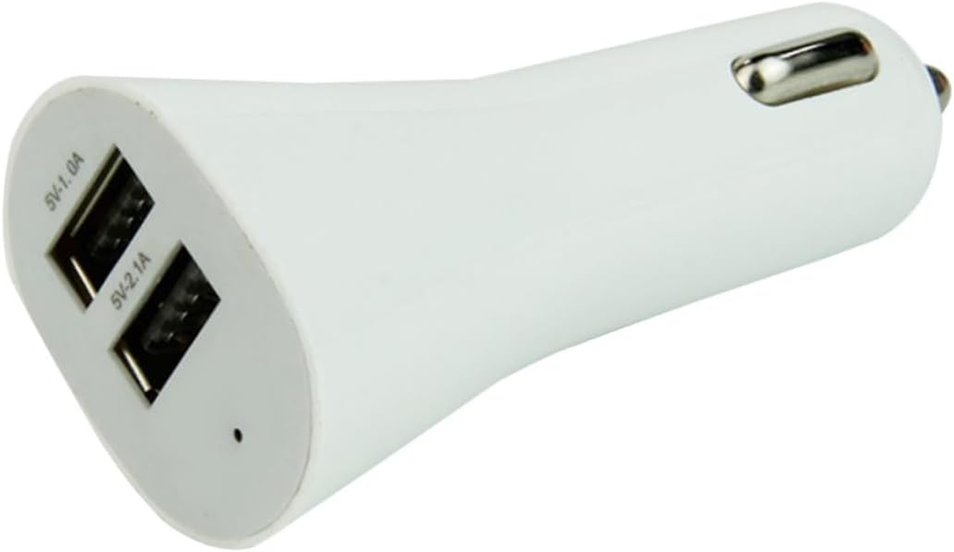 Jojofuny Dual USB Car Charger Multi Function Trumpet Design Car Phone Charger One for Two Cigarette Lighter Type for Vehicle