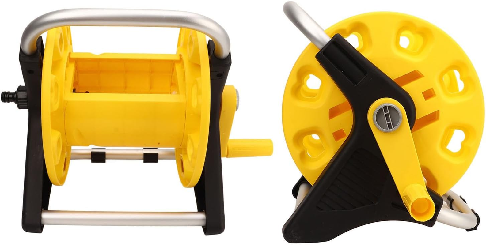 Garden Hose Reel, Portable Garden Hose Holder, Durable Wall Floor Mounted Hose Reel, Holds 98.4 Feet of 17Mm Hose, Water Hose Reel for outside Garden Yard Lawn image number 4