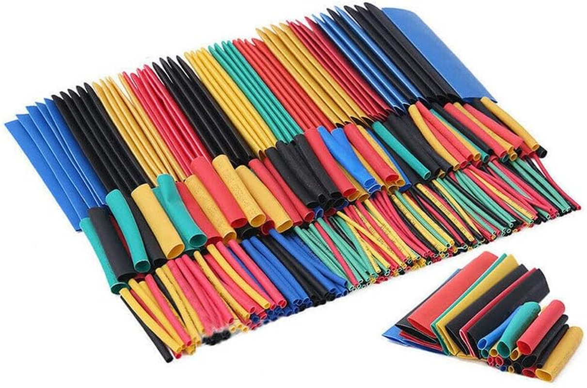 AIMALL 530 PCS Heat Shrink Tubing Assortment Kit, 8 Sizes of Insulation Sleeving for Wire, Cable, Electrical Repairs, Shrinkage Ratio 2:1, Flame Retardant, Multi-Colour