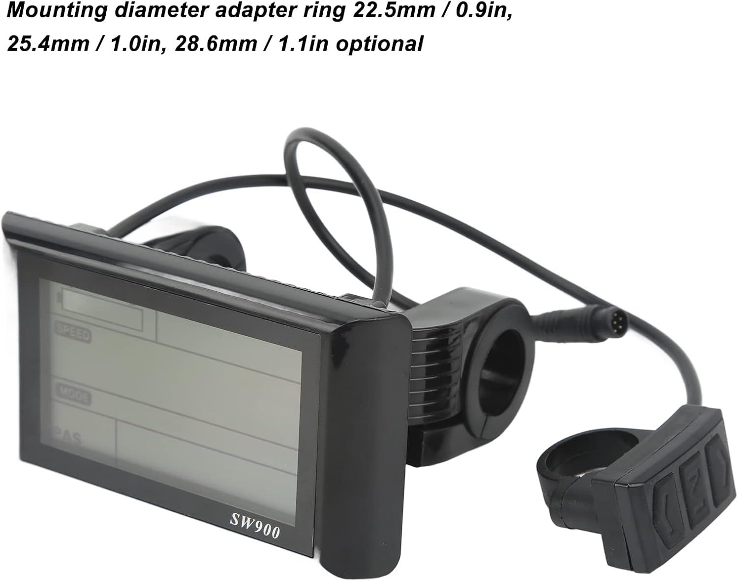 SW900 Electric LCD Display Meter Electric Scooter Display Meter 24V 36V 48V 60V E-Bike LCD Panel Screen with Waterproof 6 Pin Connector for 22.5MM 25.4 image number 6