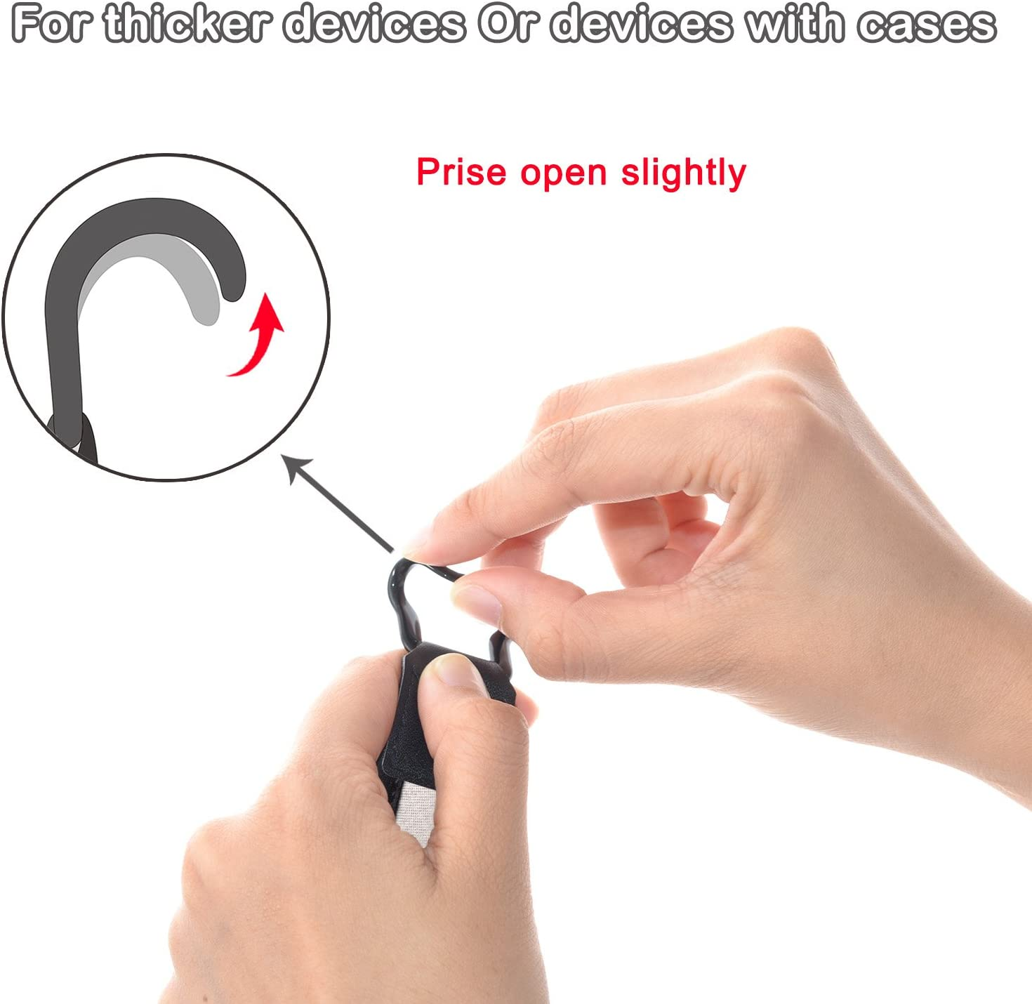 TFY Security Floral Hand Strap Finger Grip Holder for 7-8 Inch Tablets - Compatible with Ipad Mini / Fire 7 / Fire HD 8 / Galaxy Tab S2 8.0, Tab a 8.0 / HUIWEI M5