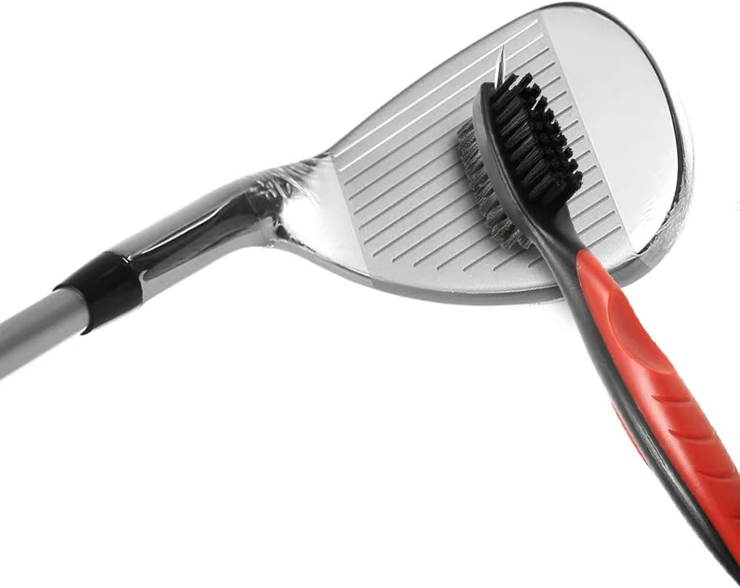 RIBHNXHI 2Ft Brass Golf Club Brush with Retractable Zip-Line and Aluminum Carabiner, Ergonomic Design, Groove Cleaner for Golf Bag image number 3