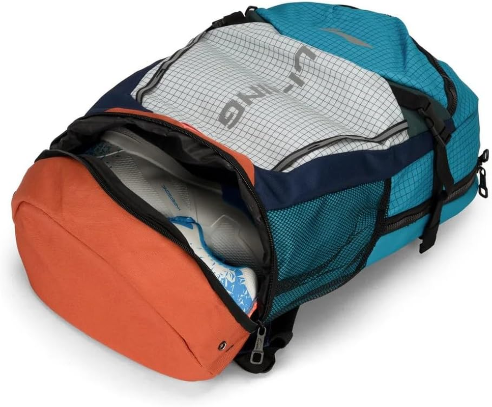 Li-Ning Gear Glide Backpack | 3 Compartments | Cushioned Straps and Back Panel | Perfect for Gym, Work & Everyday Activities | Durable Polyester Construction | Size: M