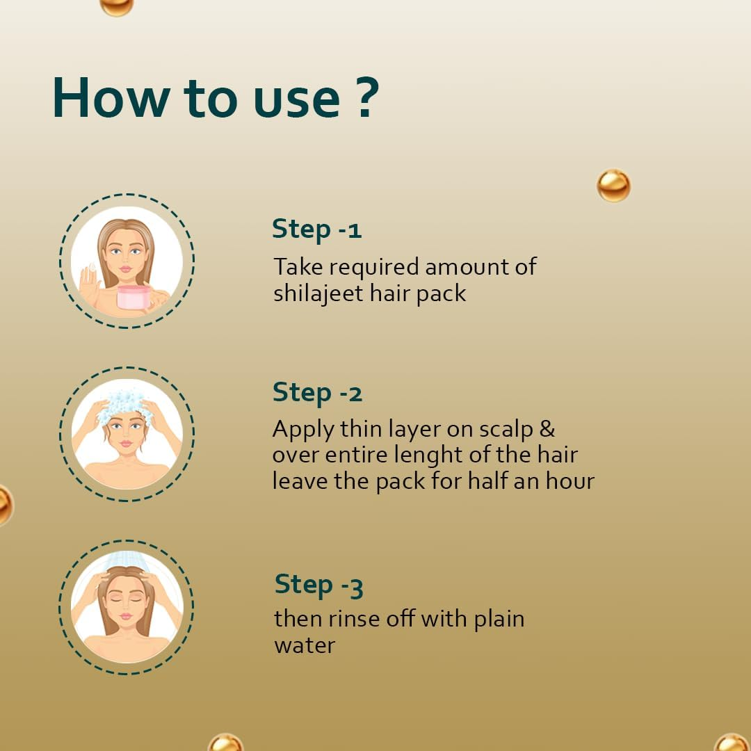 BIO RESURGE LIFE Padmakesh Shilajit Natural Hair Pack Help for Makes Hair Longer, Stronger, Thicker, and Shinier | Suitable for All Types of Hair (75 Gm) image number 1