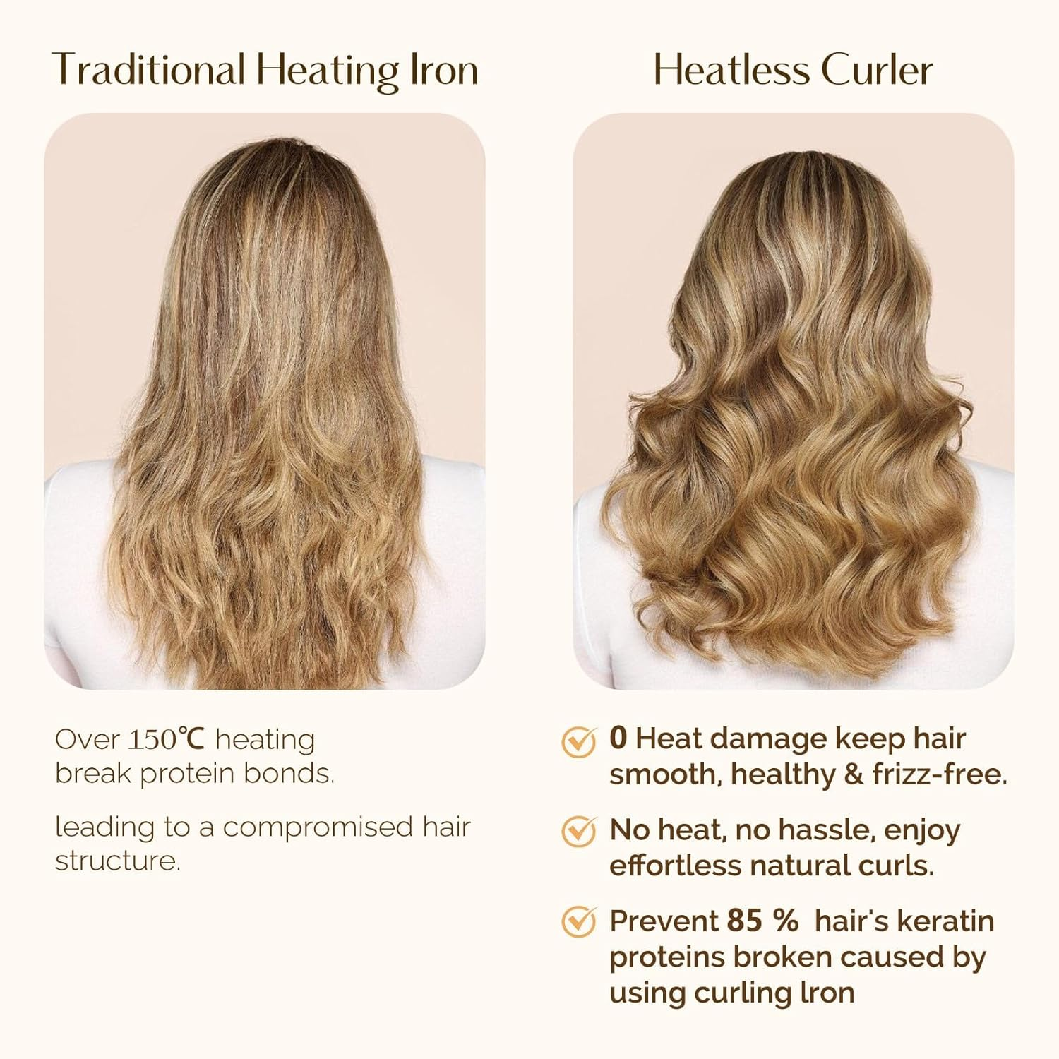 Yanibest Heatless Hair Curler, No Heat Hair Curlers to Sleep In, Super Soft Ribbon Wrap for Long Hair, Overnight Heatless Curling Set with Scrunchies and Clip, for All Hair Types image number 2