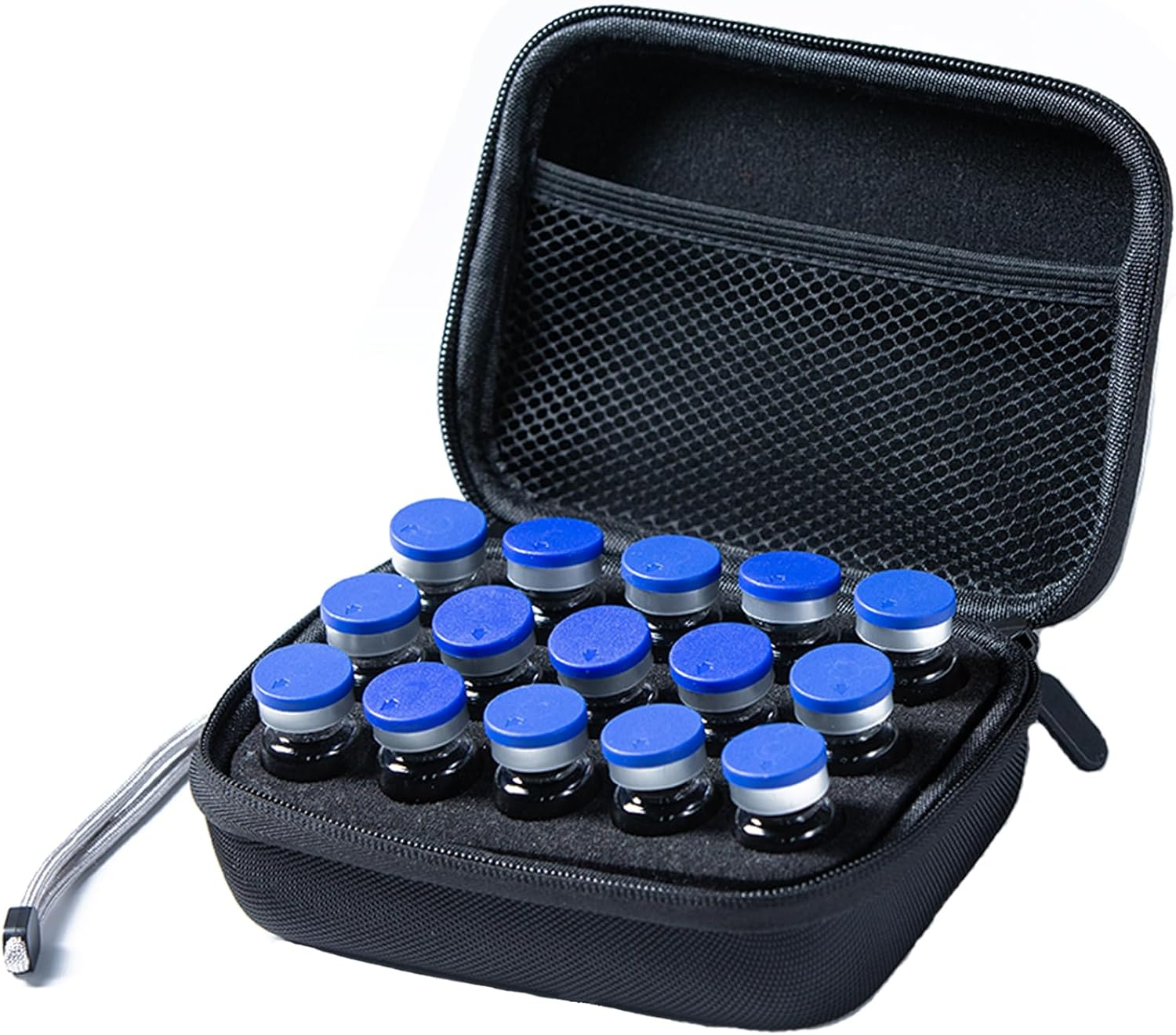 Insulin Fridge Holder Storage Case Insulin Vial Protector Holder Insulin Cooler Travel Case Organizer Fits Standard 10Ml U-100 Vials,9-Slot,Black (9 Slots) image number 1