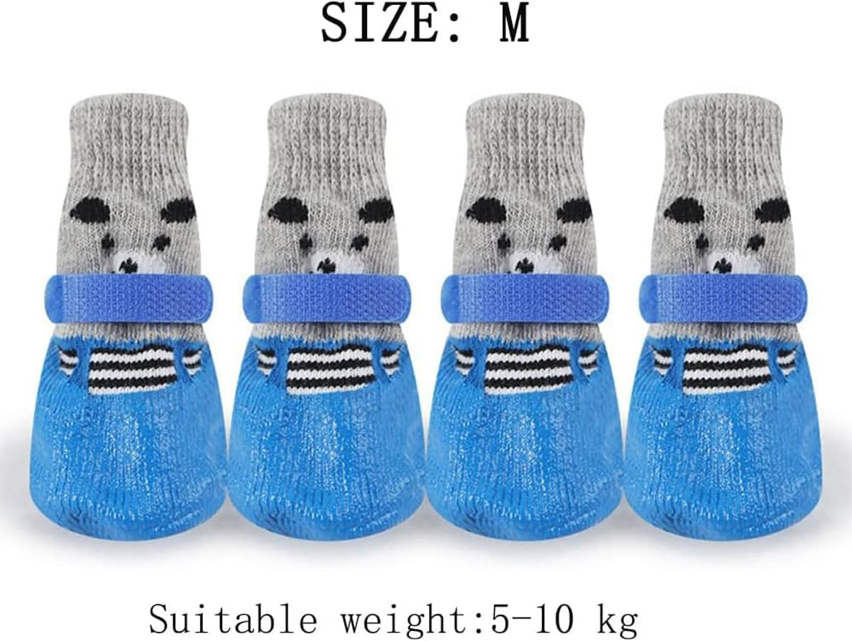 Sarini 4Pcs Waterproof Dog Boots, Paw Protectors, Suitable for Small, Medium and Large Dogs -?;M Size (Recommended 7-12 Pounds) image number 4
