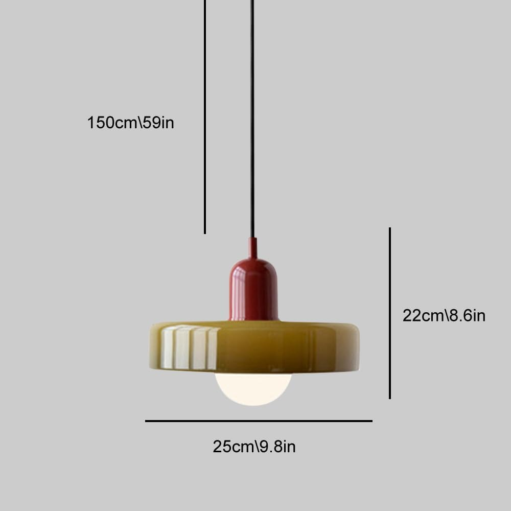 Nordic Hanging Light Glass Pendant Lighting Ceiling Fixture round Small Chandelier Ceiling Lamp Modern Single Suspended Lights for Dining Room Kitchen Island Cafe Bar Star of Light image number 1