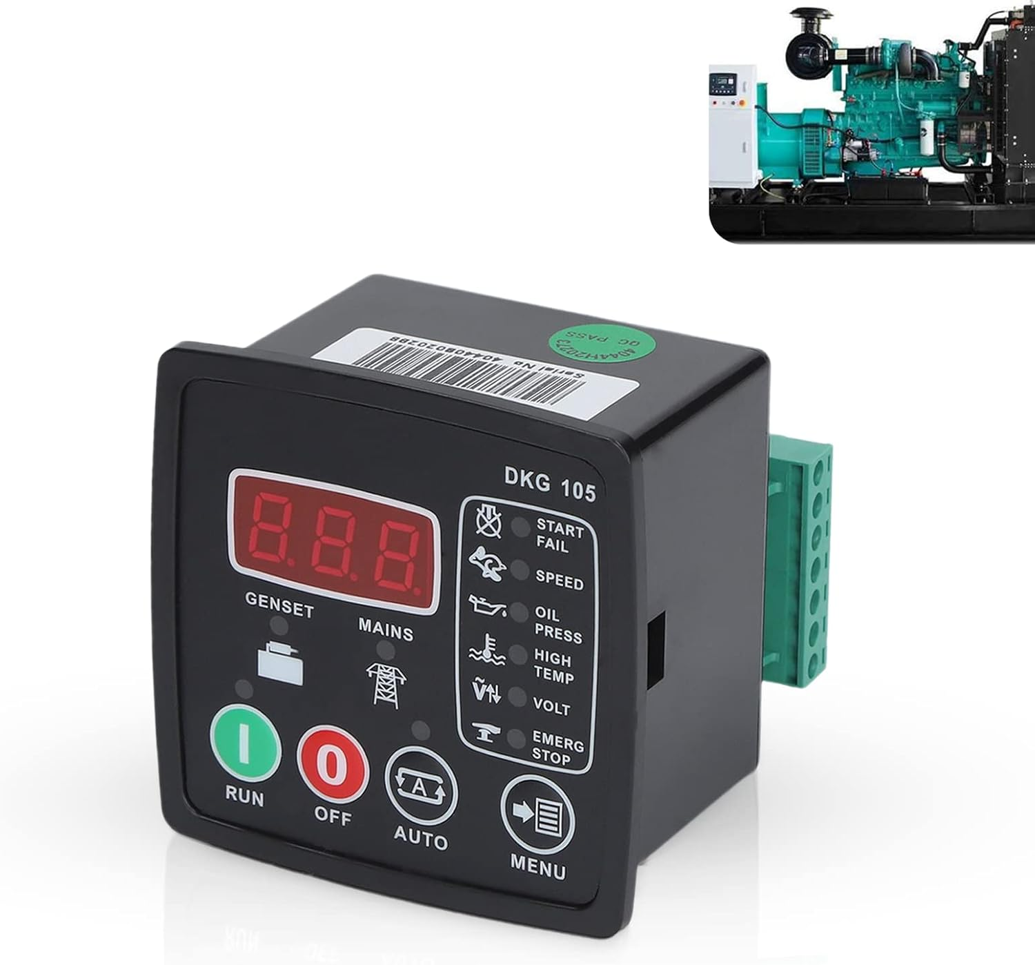 Engine Generator Controller, Remote Start Stop Generator Controller, DC 9-33V Flame Retardant Universal Generator Controller for Ships or Generator Communication image number 2