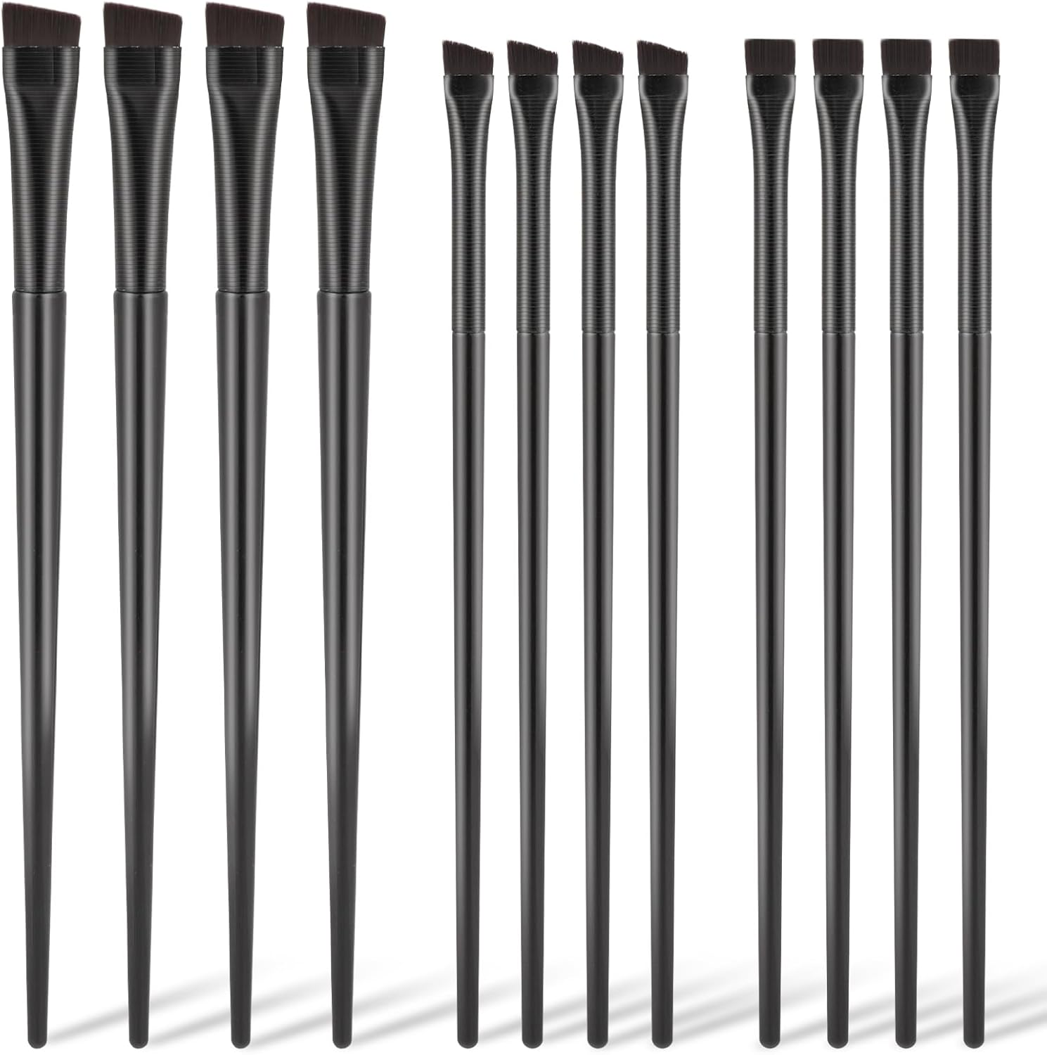 12 Pack Eyebrow Tint Brush Set - Angled Eyeliner, Flat Ultra Thin Eyeshadow Brush, Eye Makeup Applicator - Fine Slanted Eyebrow Brush image number 6