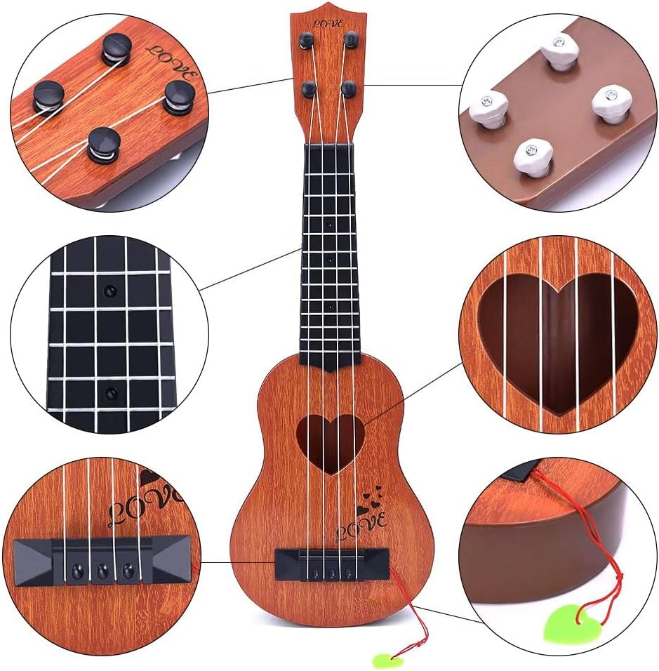 Befunsol Ukulele Kids Guitar Toy, Kids Musical Instruments Toddler Toys for 3 Year Old Girls Boys, 3 4 5 6 Year Old Girl Boy Gifts