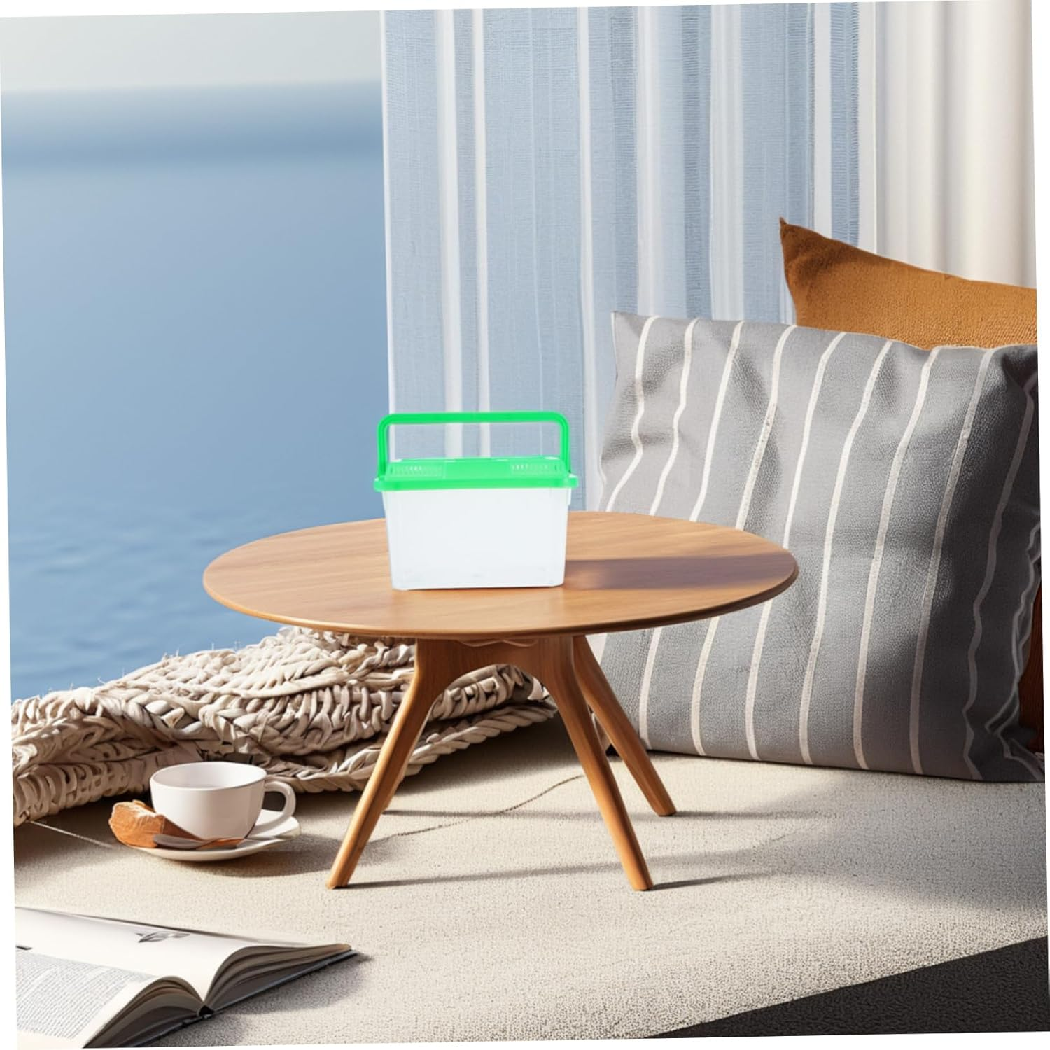 FONDOTIN Fish Bowl Portable Tank for Turtles Reptiles and Hamsters Transparent Design with Handle for Travel and Home Use Versatile Cage for Aquatic Pets