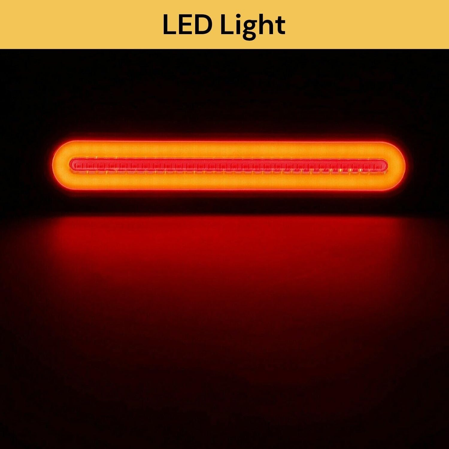 EZONEDEAL Halo Neon 100LED Stop Flowing Turn Signal Brake Rear Tail Light Trailer Truck 2PCS image number 1