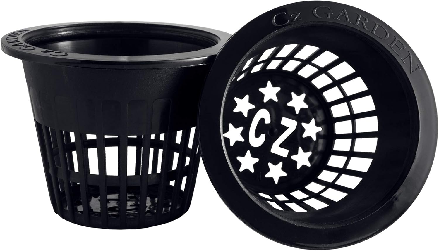 25 Pack - 3 Inch Net Pots Cz All Star round Heavy Duty Cups Wide Lip Design - Orchids ? Hydroponics Kratky Wide Mouth Mason Jars Slotted Mesh image number 4