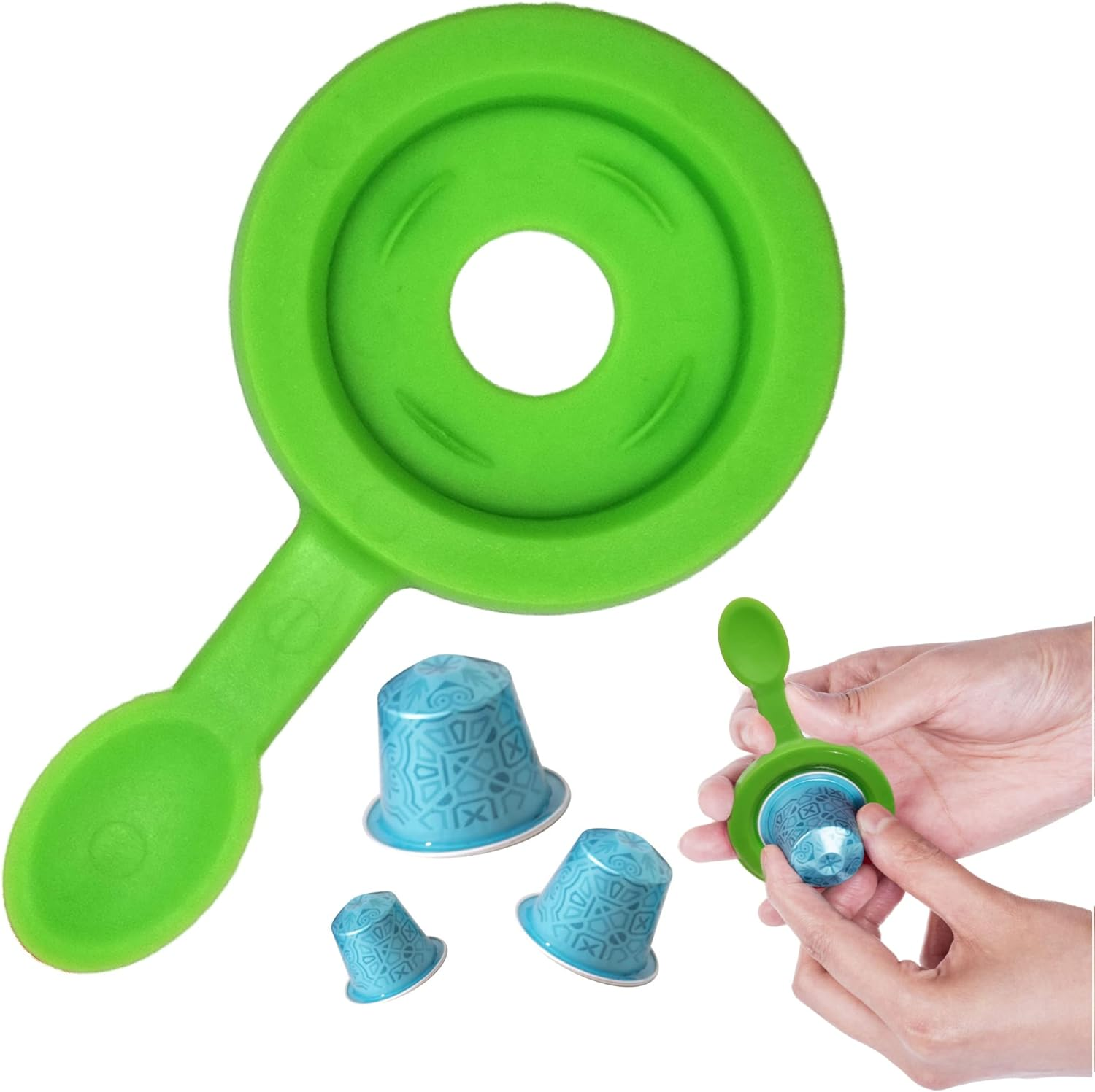 Coffee Pod Recycler, Coffee Pod Opener, Compatible with Nespresso Original Pods, Eco Friendly, Reusable, Small, Light, Zero Waste Product (Green) image number 4