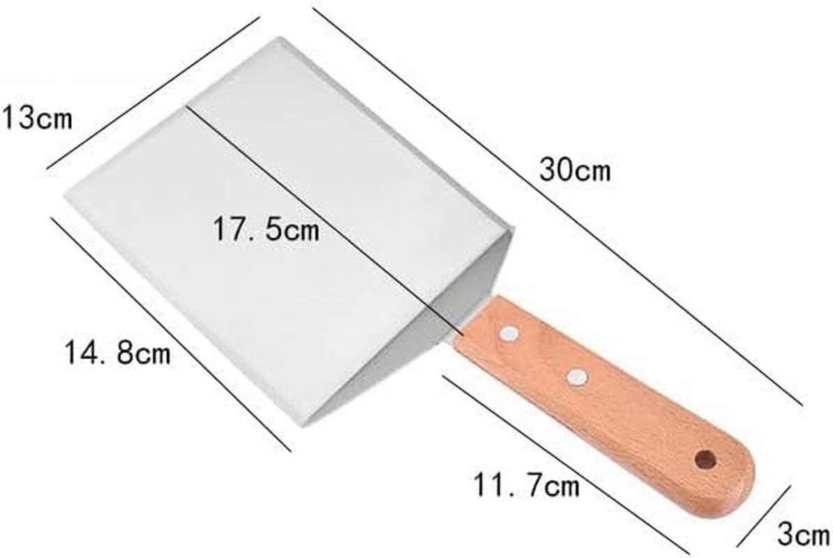 Metal Spatula Set of 2, Stainless Steel Griddle Hamburger Spatula, as Barbecue Turner Grilling BBQ Griddle Accessories, Heavy Duty & Easy Press, Smash Burgers (Silvery, One Size) image number 1