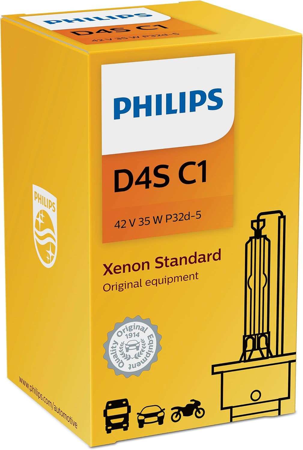Philips D4S Standard Xenon HID Headlight Bulb, 1 Pack - D4S image number 2