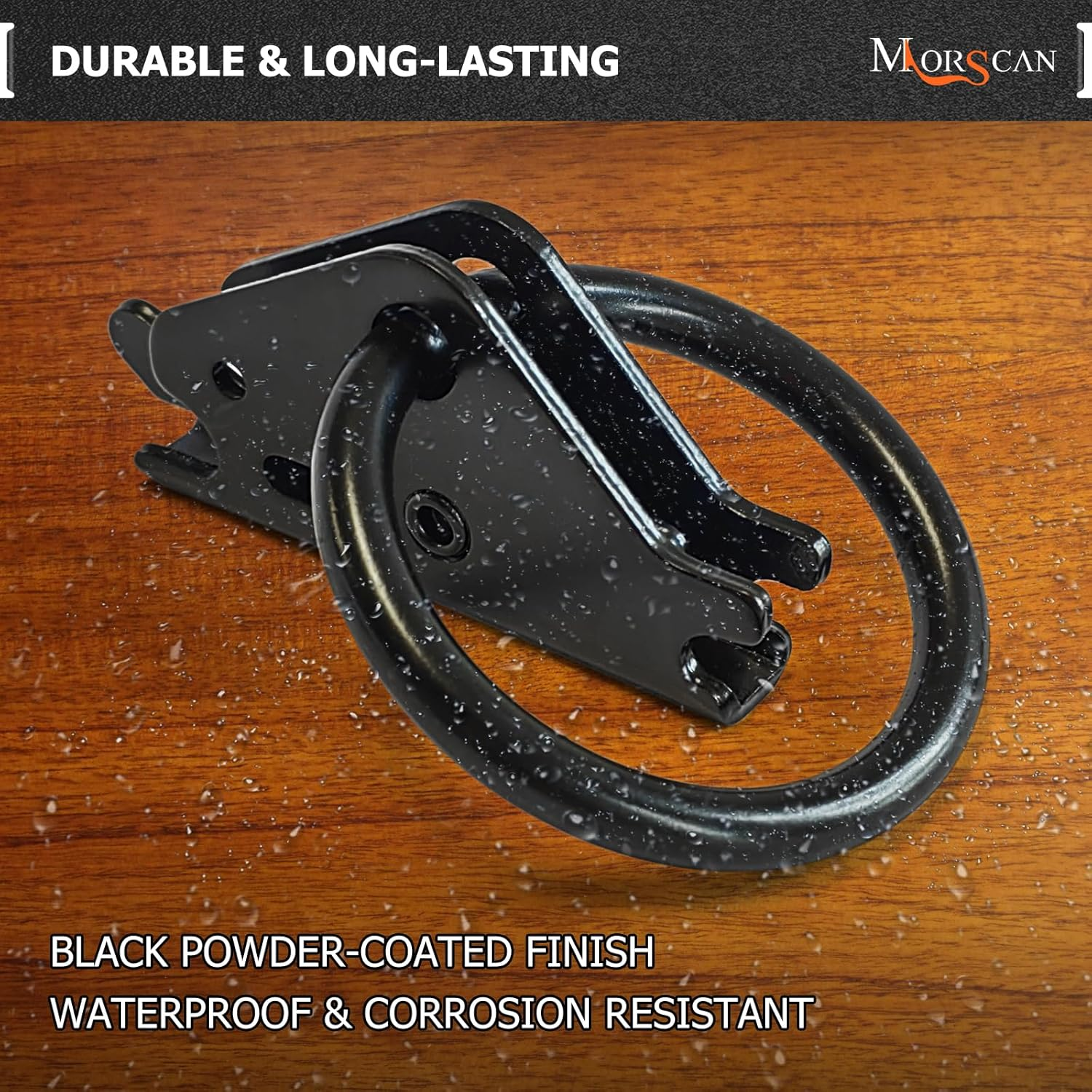 Morscan 20 Pack Steel E-Track O Ring Tie-Down Anchors W/E-Track Spring Fitting Attachments for E Track Systems Tie down Anchor Points Pickup,Cargo Van,Enclosed Trailers,Semi-Trucks Trailer Hang Tools image number 2