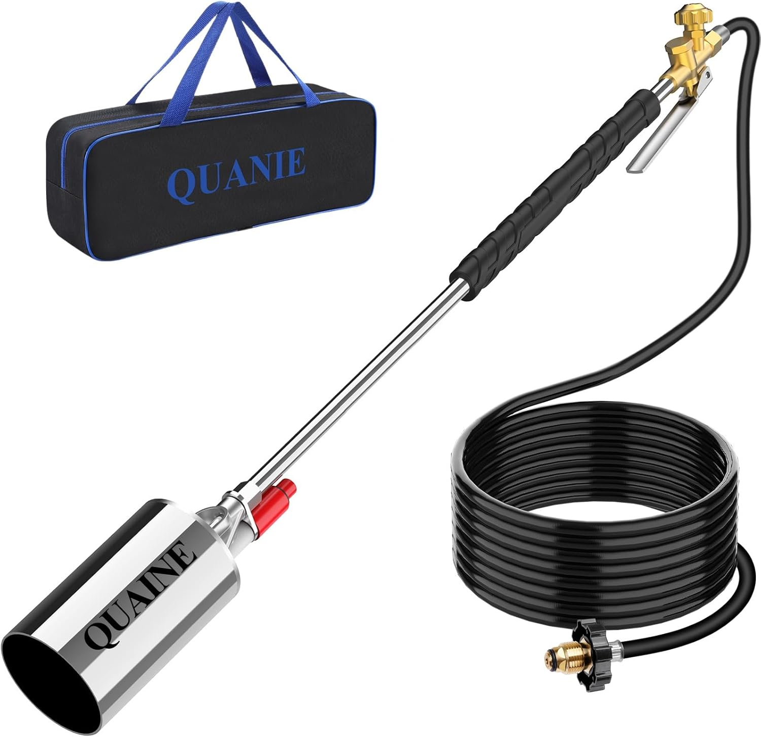 Propane Torch Weed Burner,High Output with Storage Bag and Slef Ignition,Heavy Duty Flame Control Blow Torch with 10FT Hose,Flamethrower for Weeding,Roofing,Melting Ice,Paint Removing image number 3