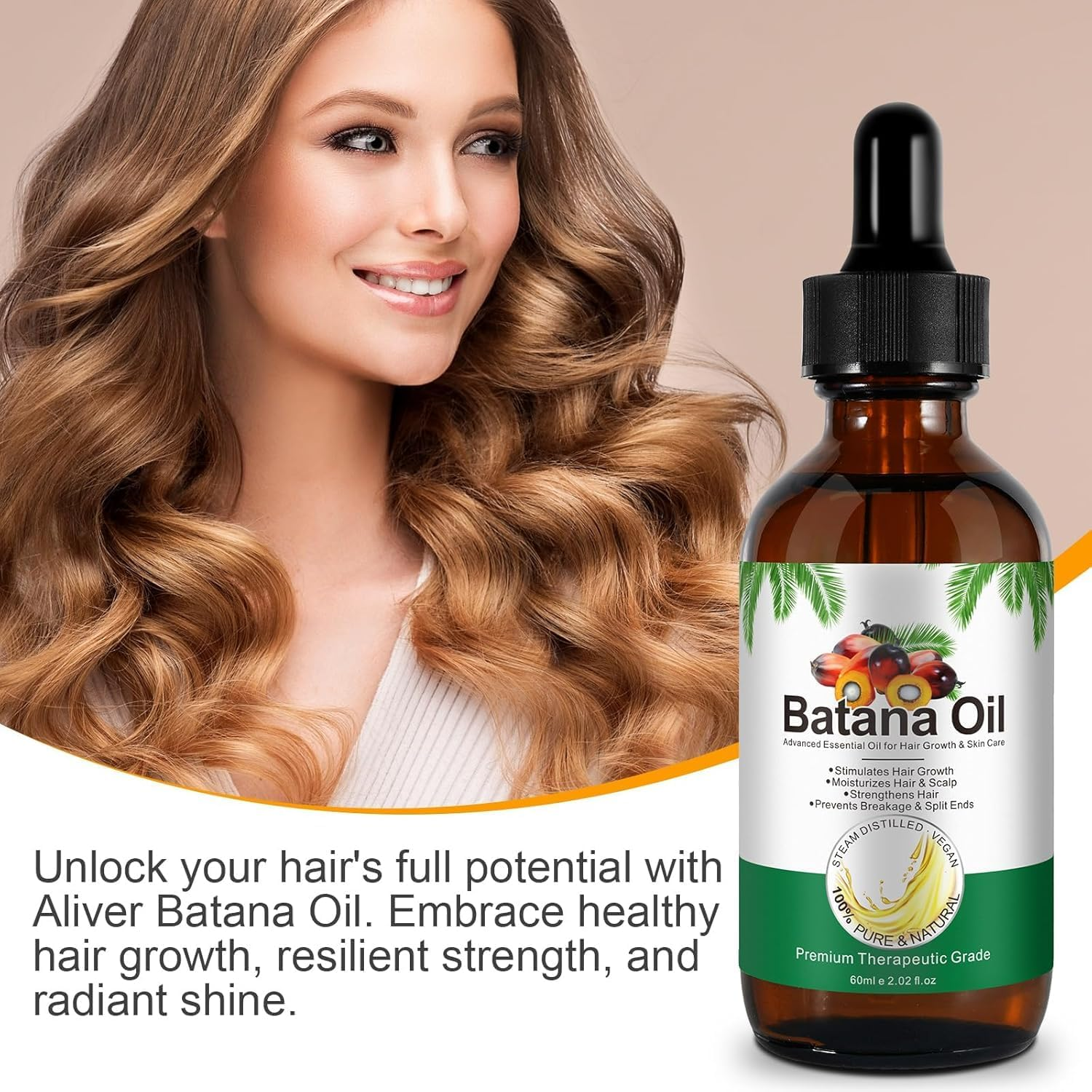 Pure Batana Oil for Hair Growth &ndash; Natural & Unrefined from Honduras | Nourishing Scalp Treatment & Moisturizing Hair Oil | Ideal for Dry & Damaged Hair image number 5
