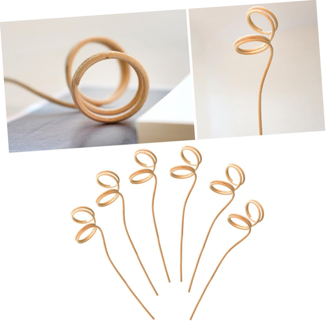20Pcs Wavy Rattan Reed Sticks for Aroma Diffuser Essential Oil Sticks Large Rattan Diffuser for Home Office Use image number 4