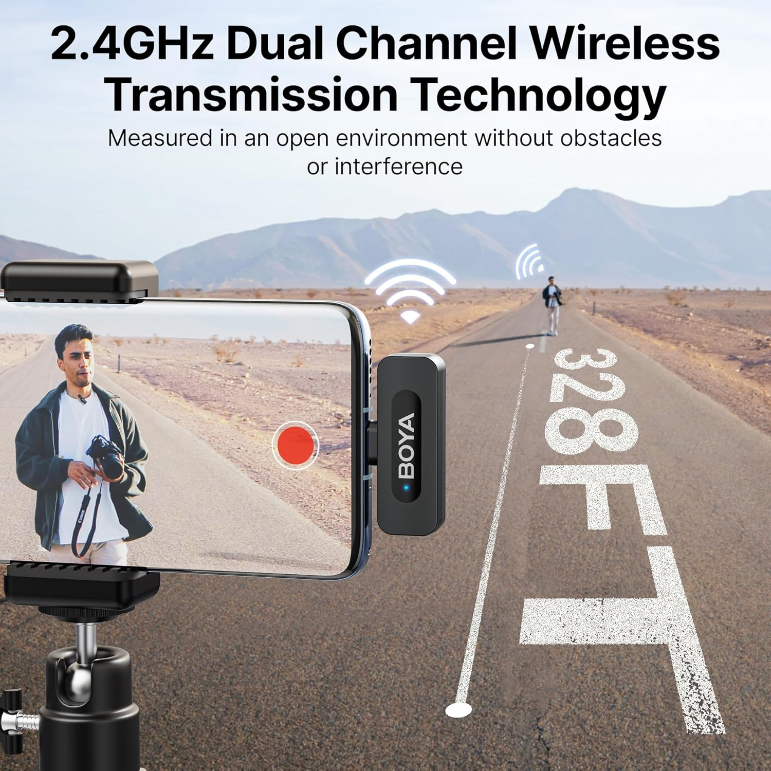 BOYA V20 Wireless Lavalier Microphone USB-C for Iphone 16/15&Android, 100M Wireless Range, All-In-One, Noise Reduce, 9H Battery Life&Omnidirectional Lapel Mic for Vlogging Video Youtube Podcast Tiktok - Lightning(Tx+Tx+Rx) image number 7