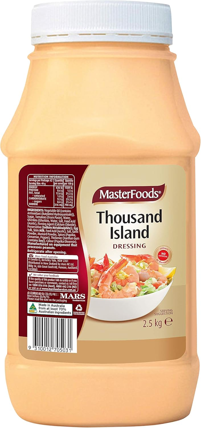 Masterfoods Thousand Island Salad Dressing 2.5 Kg Jar image number 2