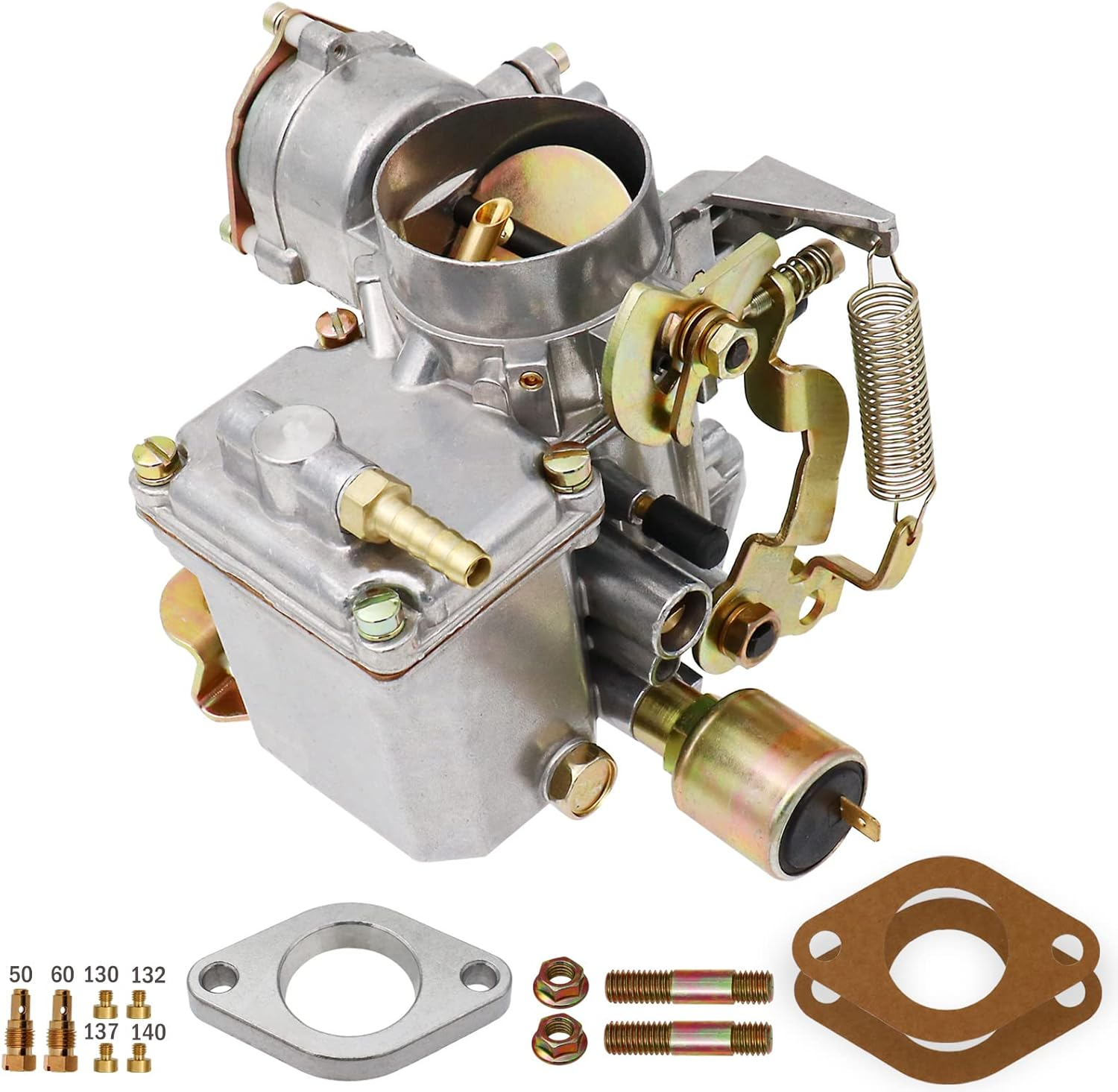 39 Pict 3 Carburetor for VW Beetles Super Beetles 1971-1979 Dual Port 1600Cc VW Carb for Volkswagen Bug Beetle Carburetor Squareback Transporter Automatic Choke, SOLEX 39MM 113129031K