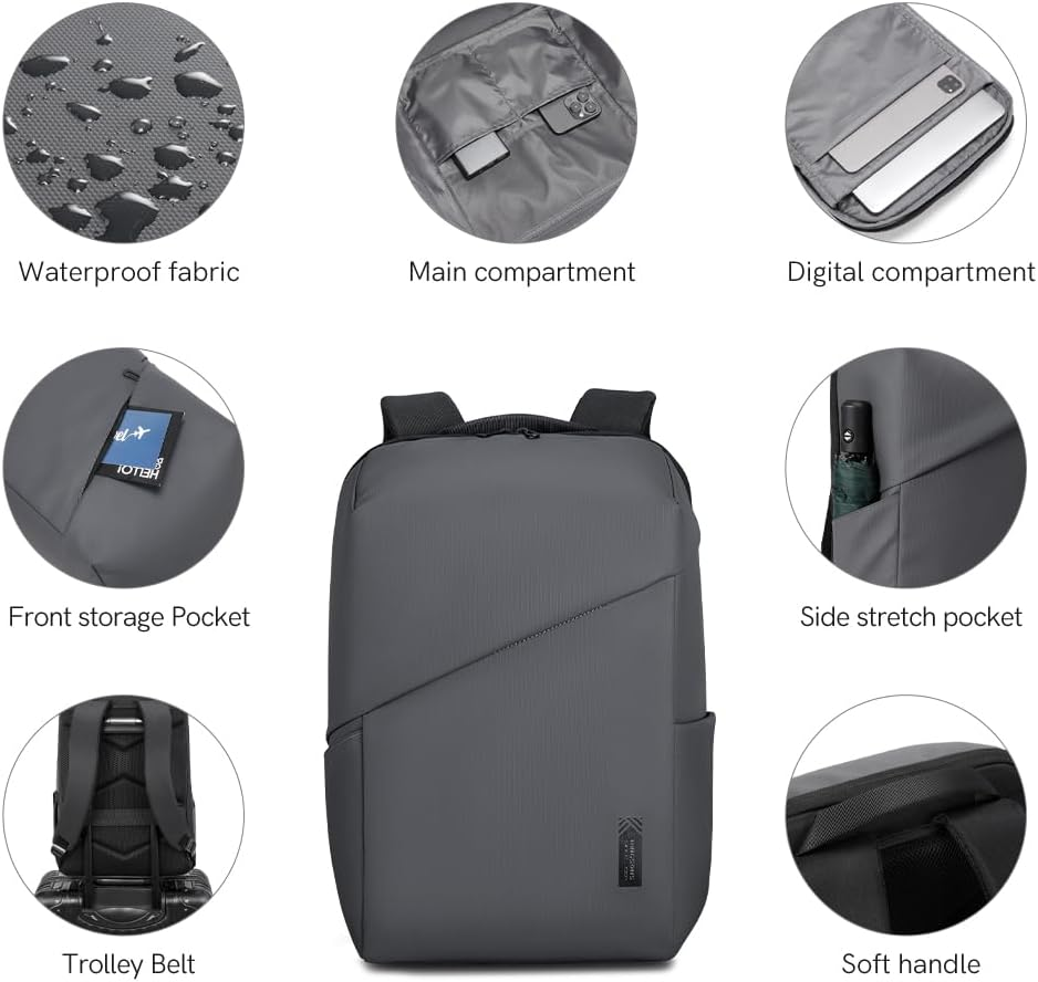 Kingsons 15.6 Inch Laptop Backpack &ndash; Waterproof Durable Anti-Theft Business Work Travel Bag for Men image number 3