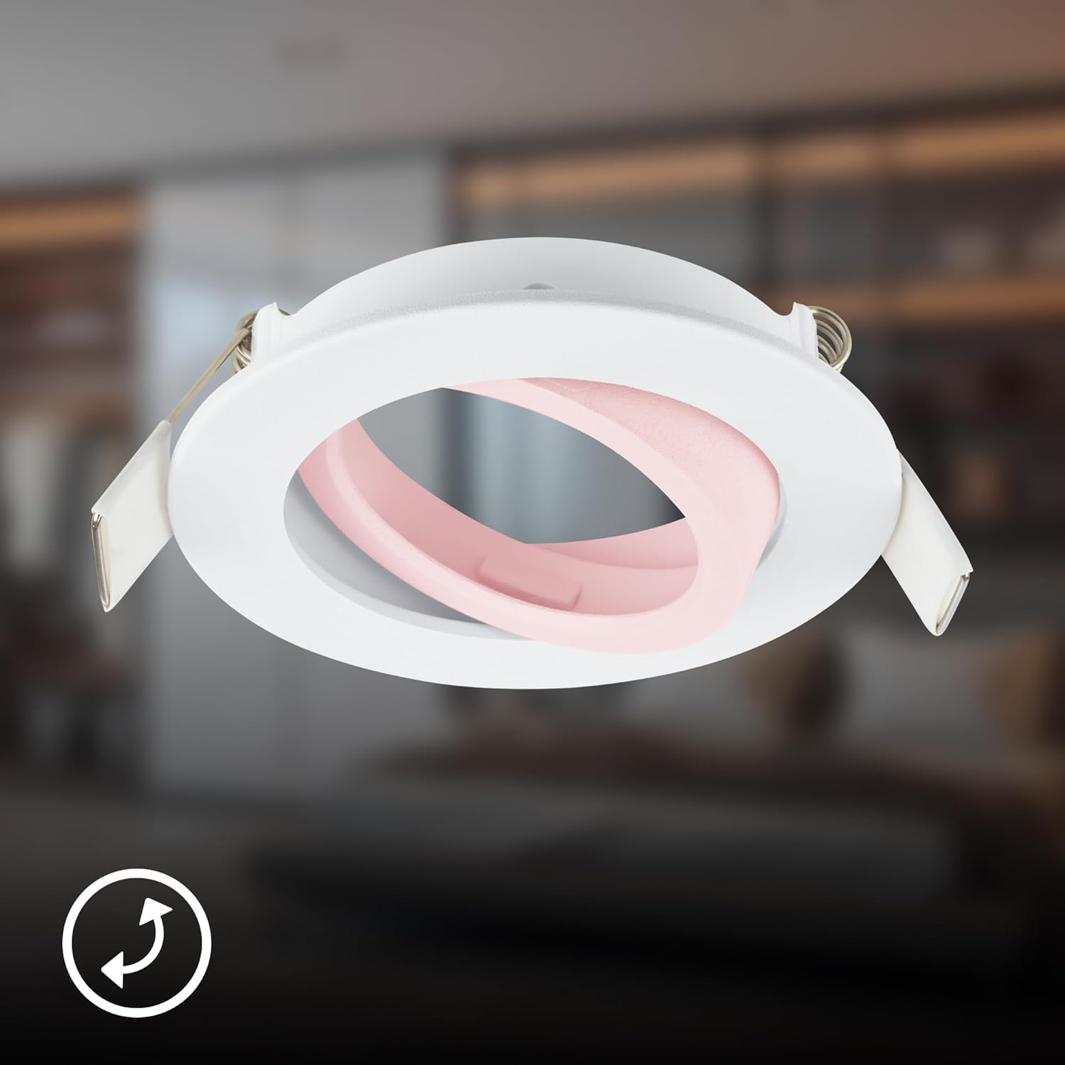 BRILONER - Set of 3 LED Recessed Spotlights 230V Flat, Swivellable, GU10, Max. 7W, LED, Ceiling Spotlights, Extra Flat, 8 X 2.2 Cm, White image number 6