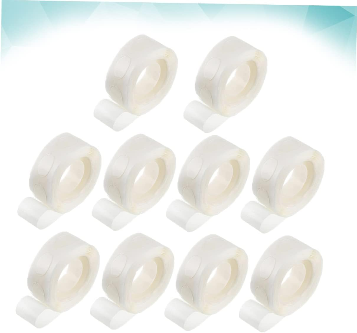 TEHAUX 10Rolls Multifunction Double-Sided Adhesive Tape Strong Sticky Removable Tape for Home Office Car Storage image number 2